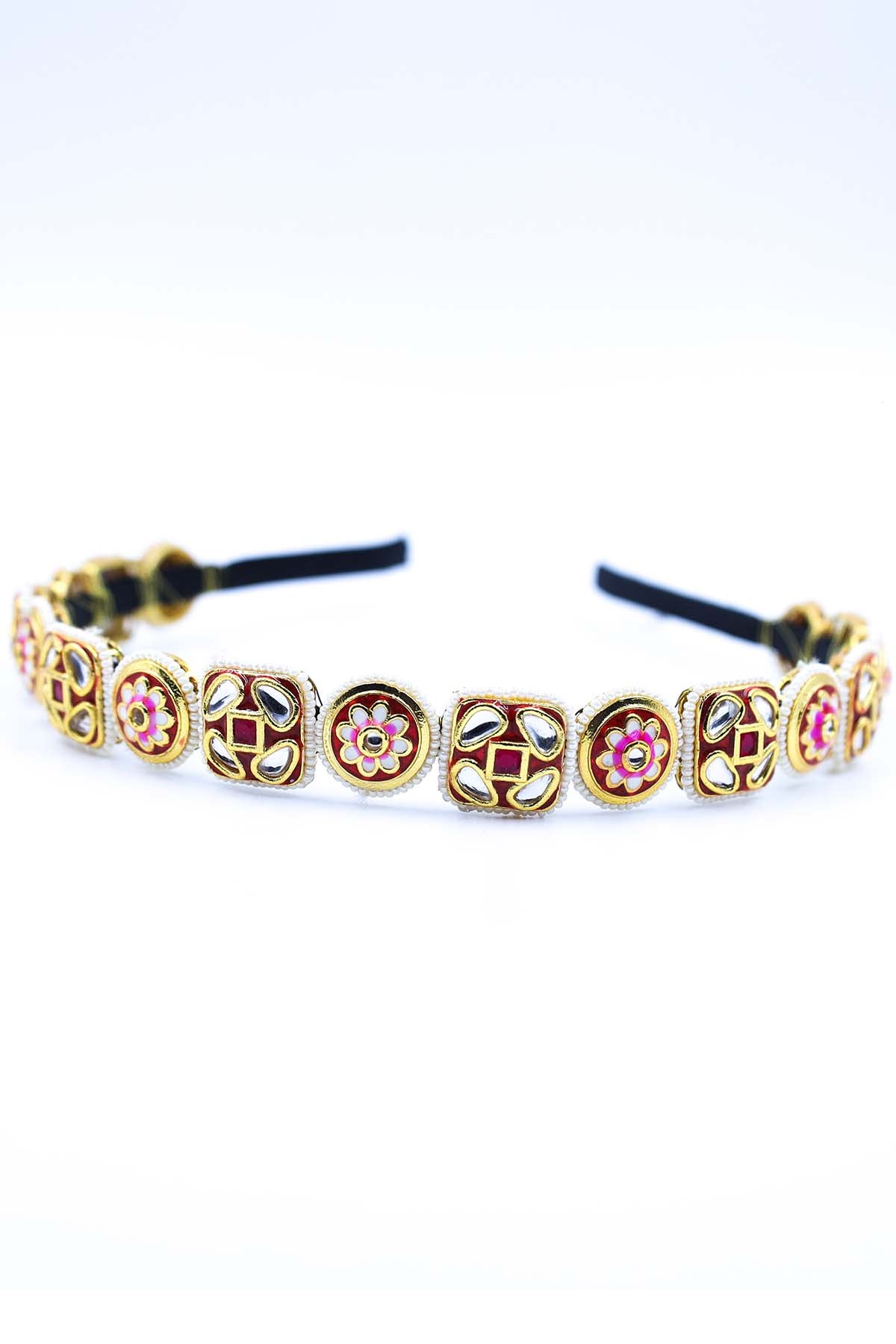 Gold Square Embellished Hairband