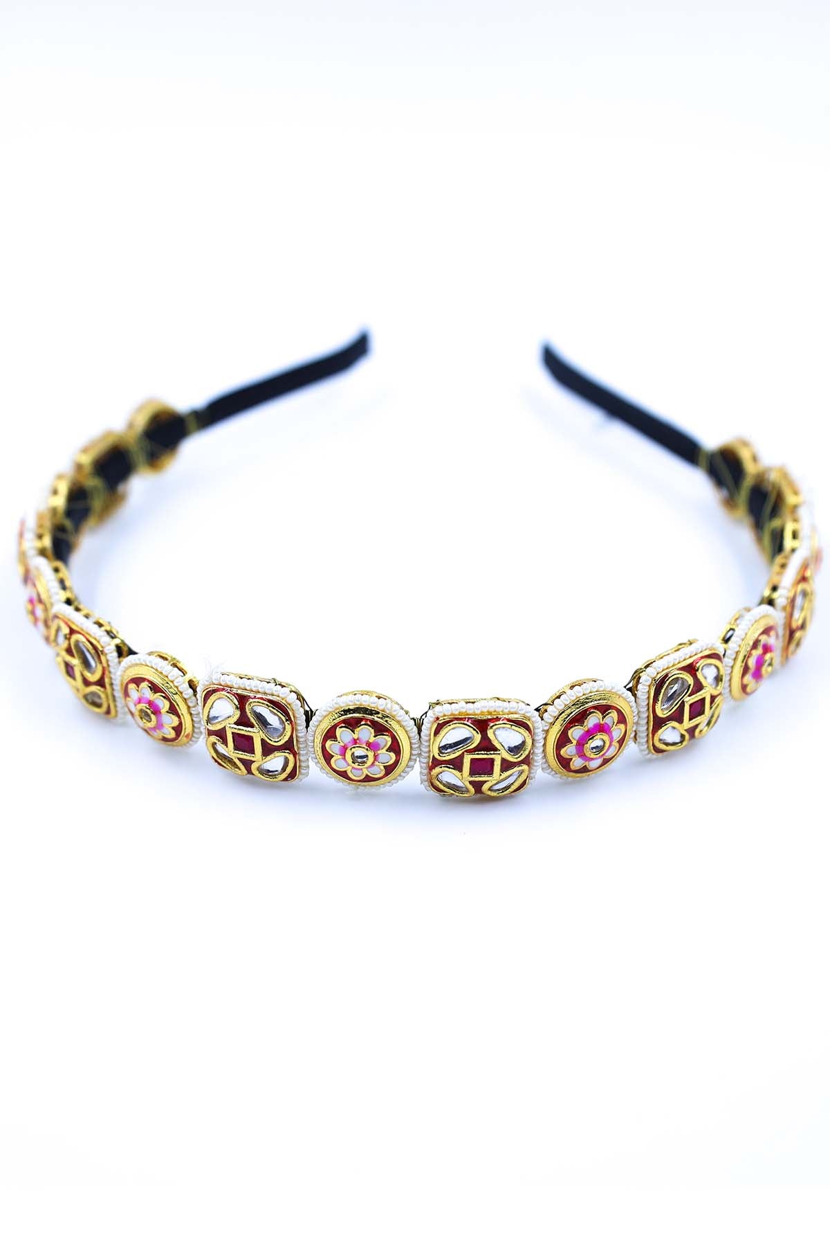 Gold Square Embellished Hairband