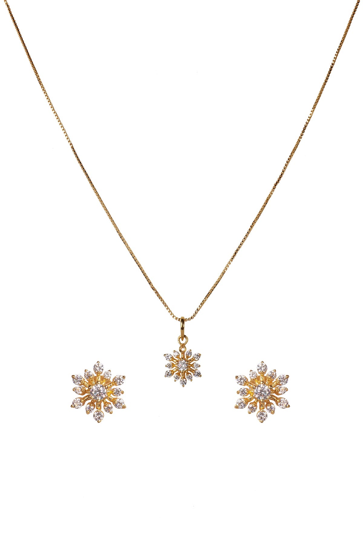 Buy Gold Starlight Necklace Set by Sica for women online at ScrollnShops
