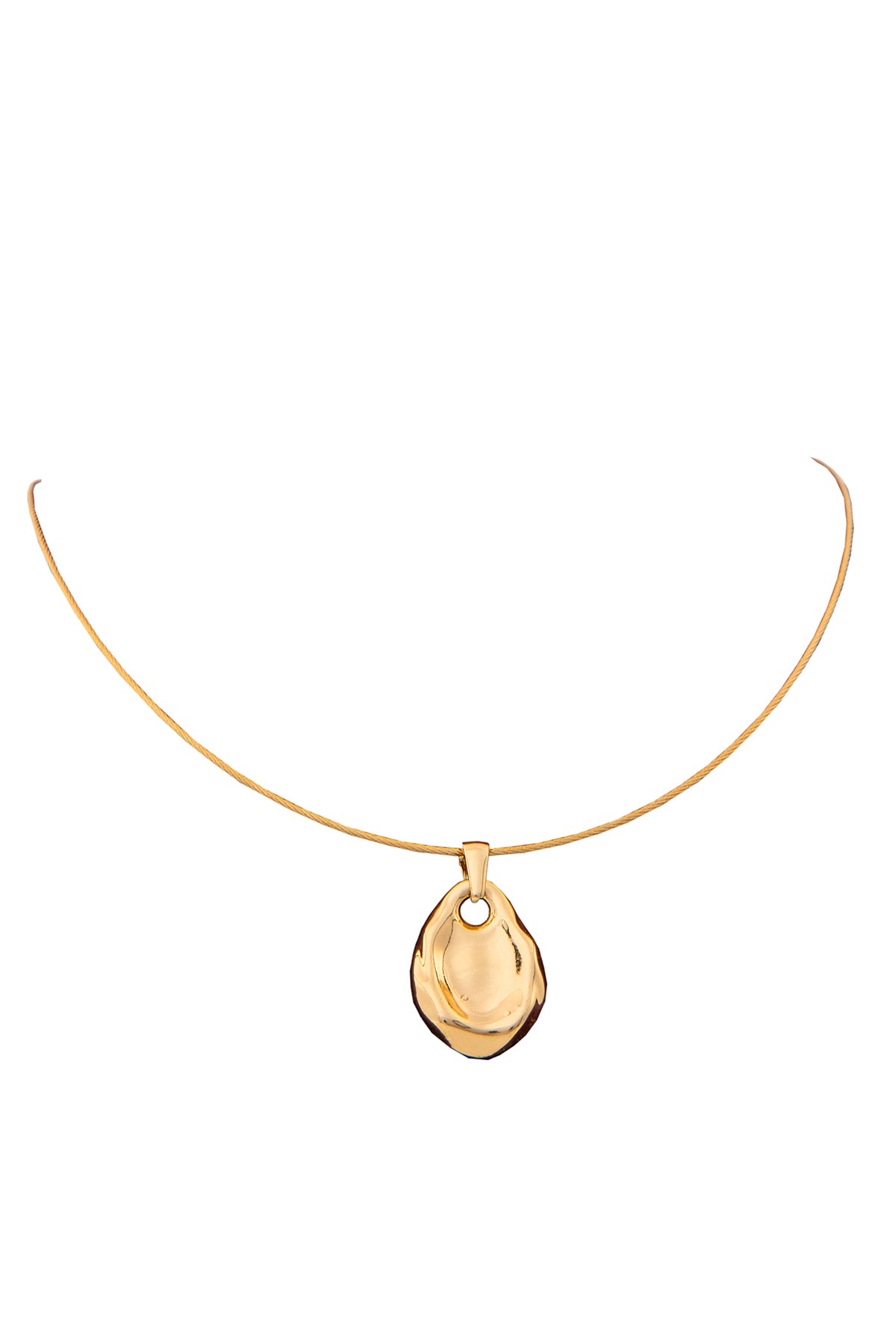 Gold Stone Drop Pendant Set