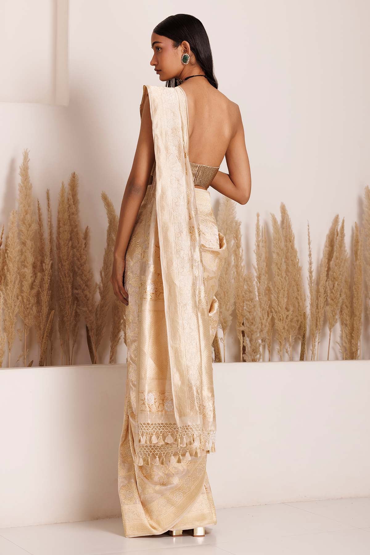 Gold Stones Embellished Saree