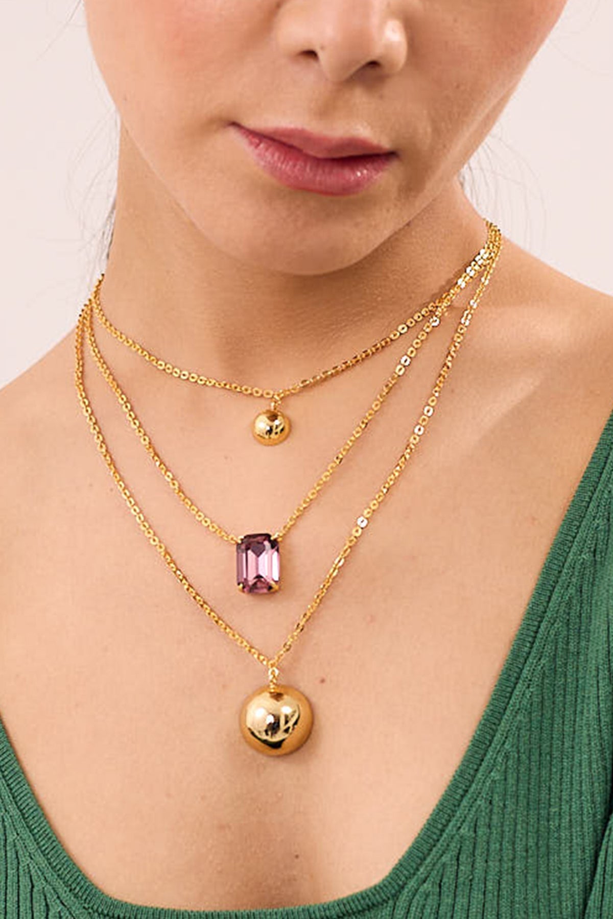 Buy Gold Swarovski Crystal Necklace by Ruhheite for Women online at ScrollnShops