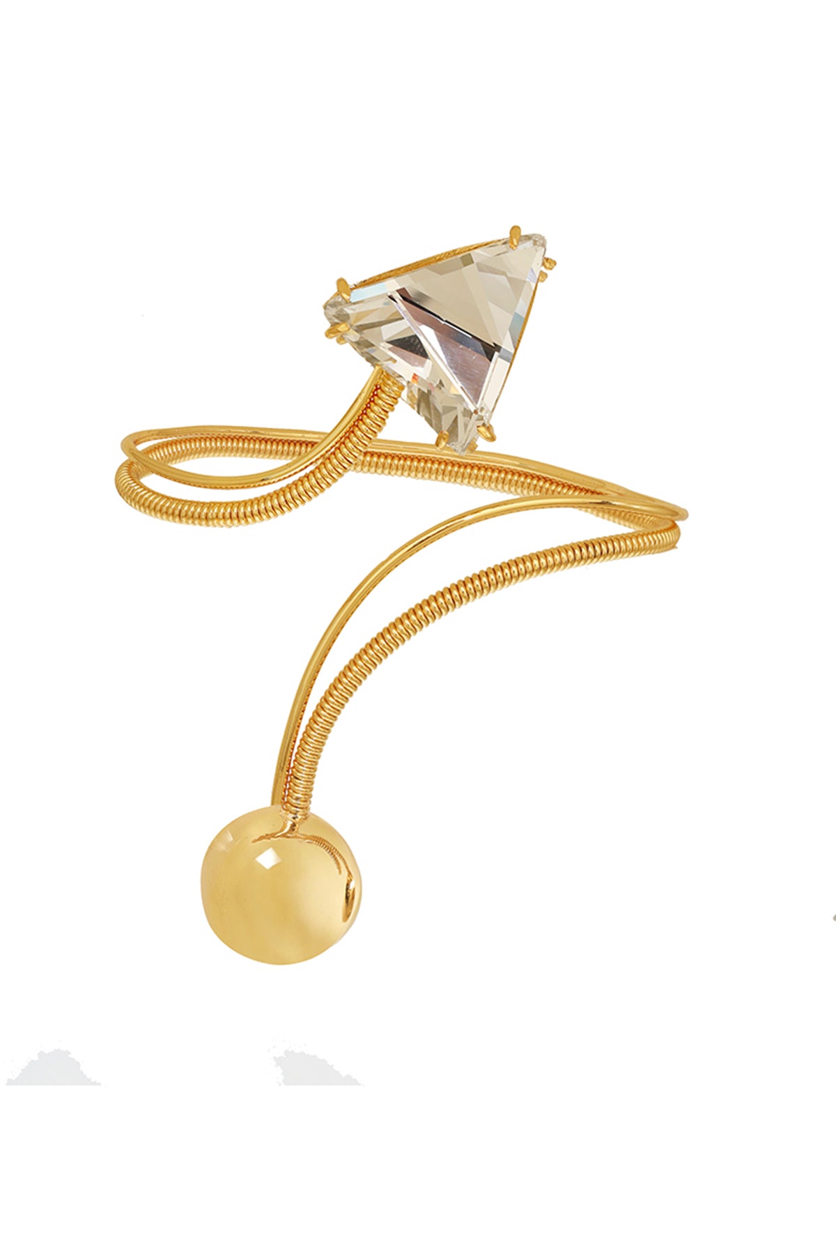 Gold Swarovski Crystal Palm Cuff