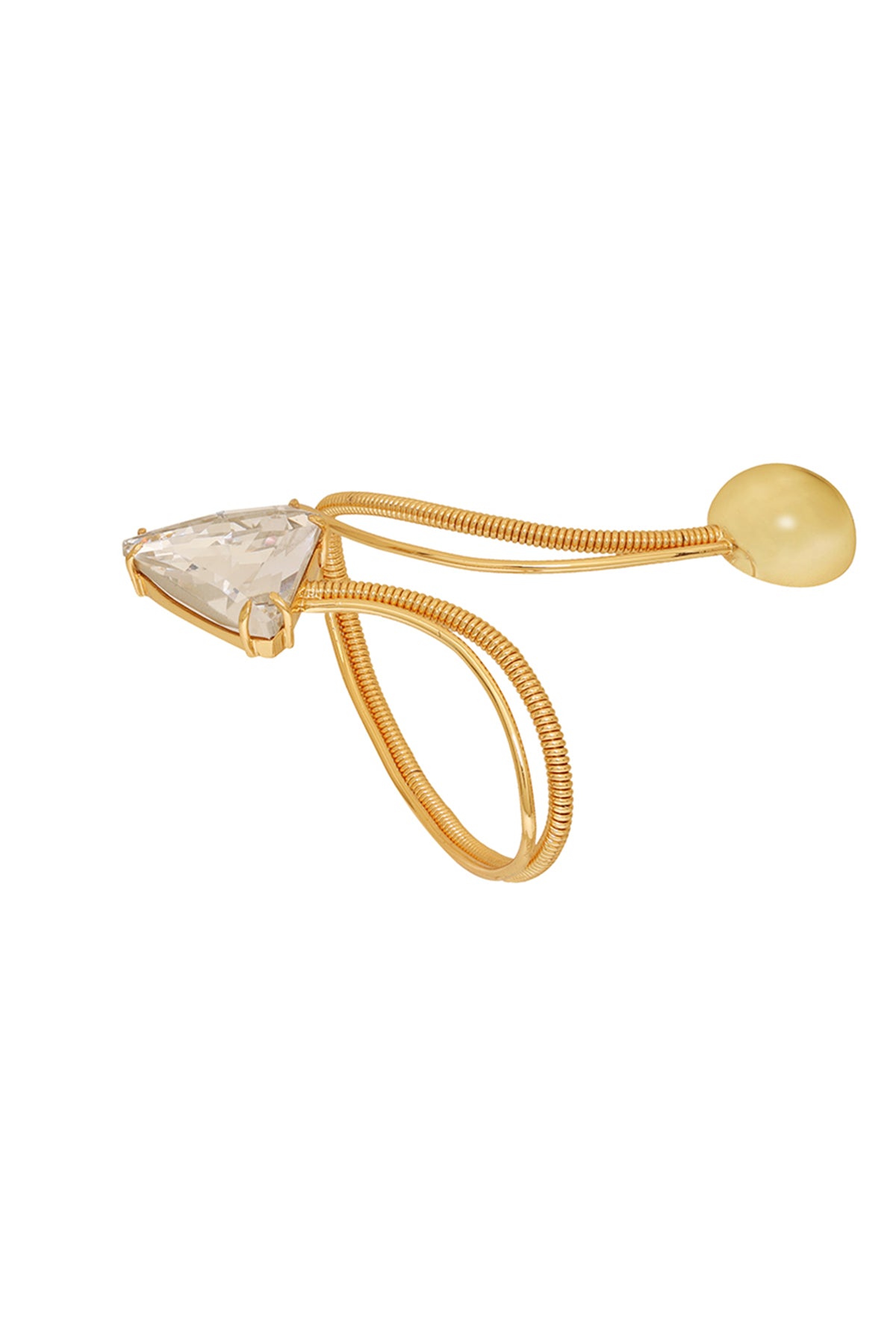 Gold Swarovski Crystal Palm Cuff