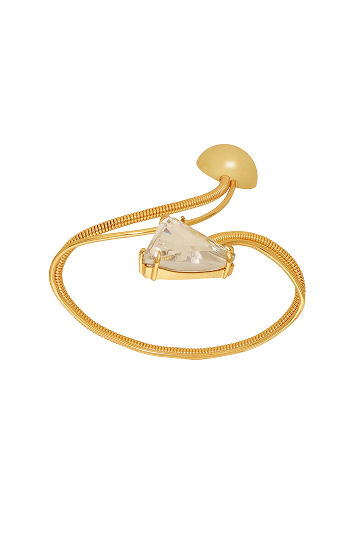 Gold Swarovski Crystal Palm Cuff