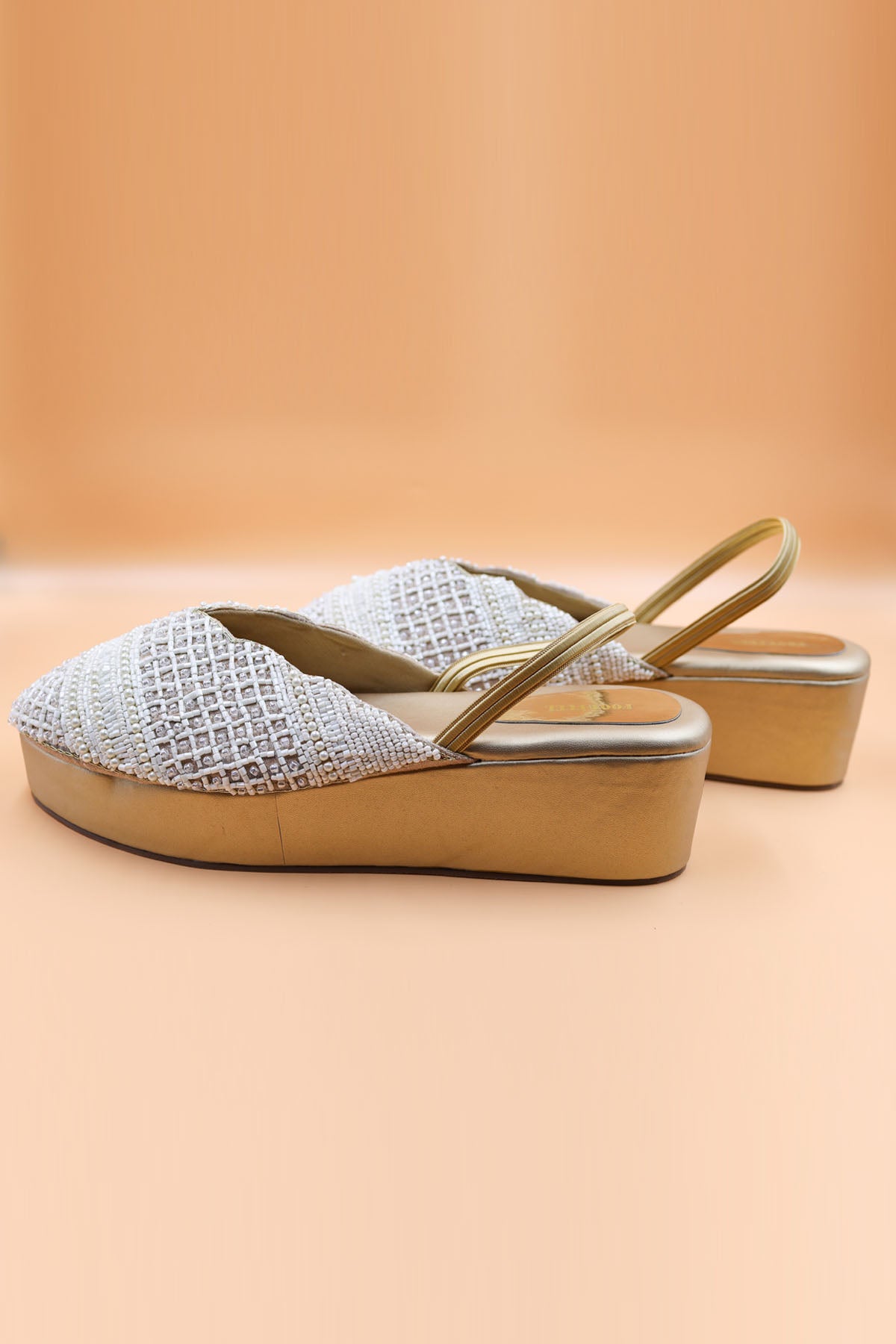 Gold Thread Embellished Wedges