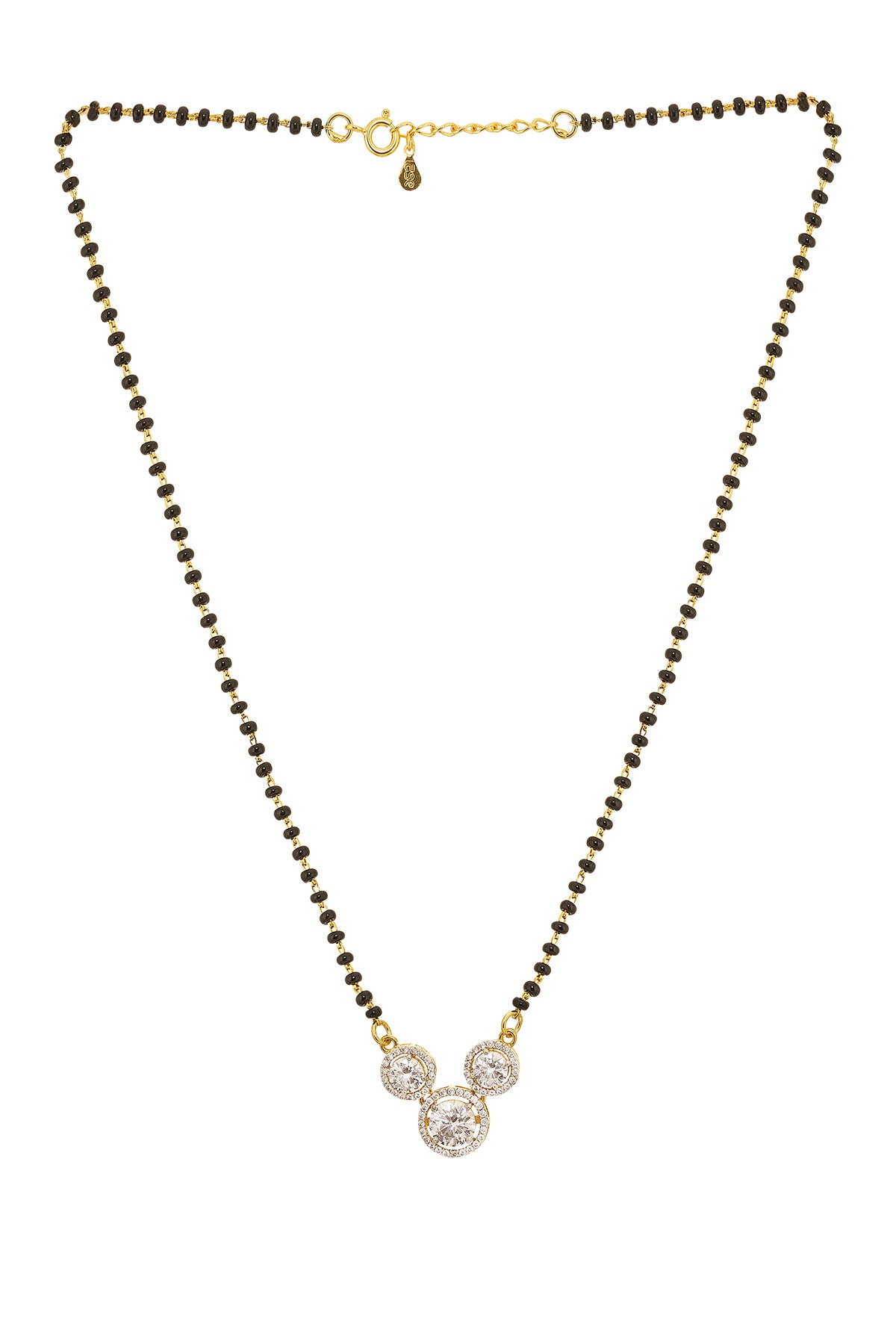 Gold Three Diamond Mangalsutra