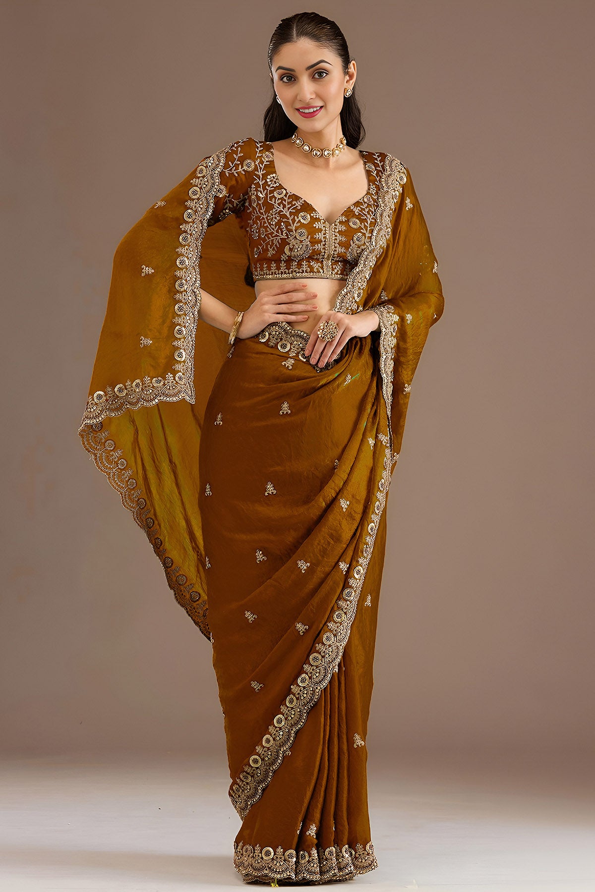 Gold Tissue Dori & Zari Saree