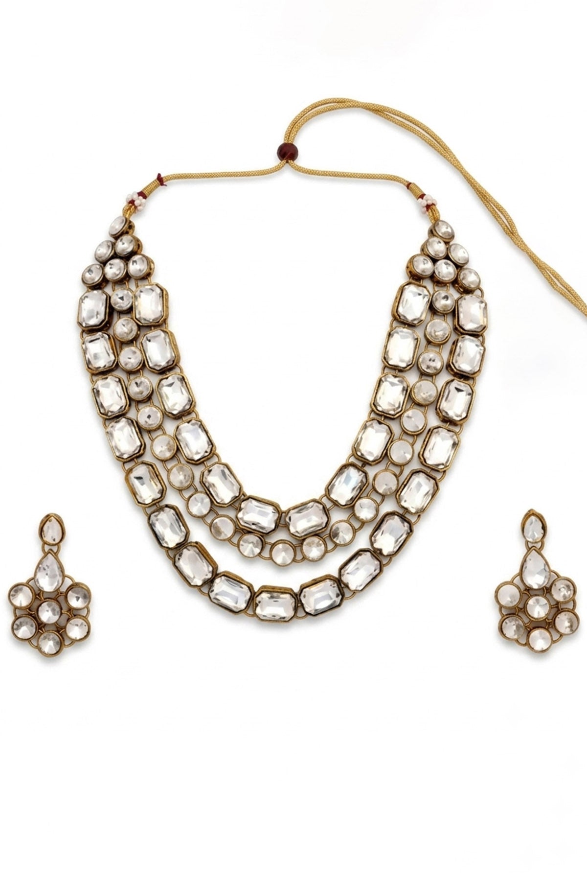 Gold Tone Crystal Jewellery Set