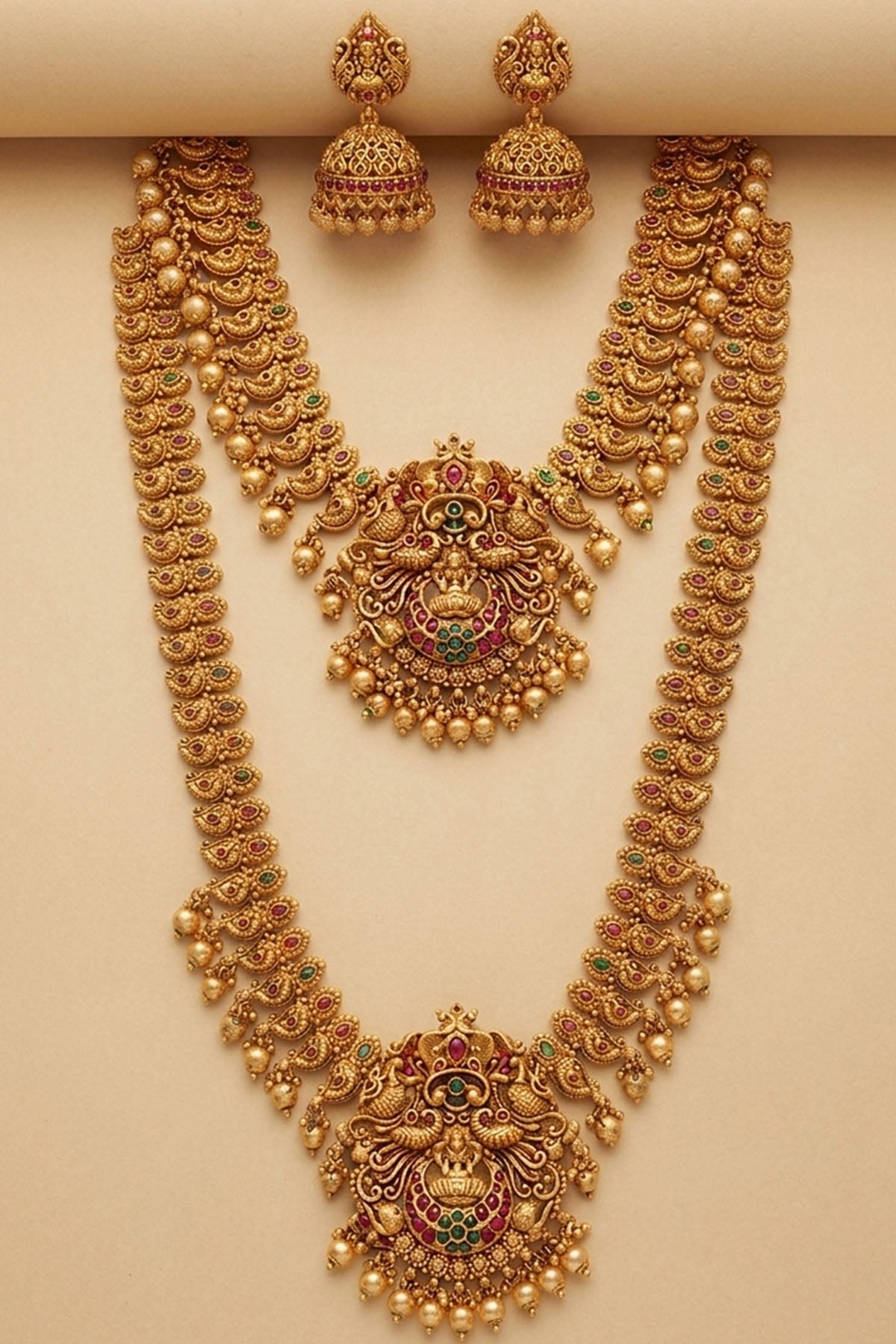 Gold Tone Layered Jewellery Set