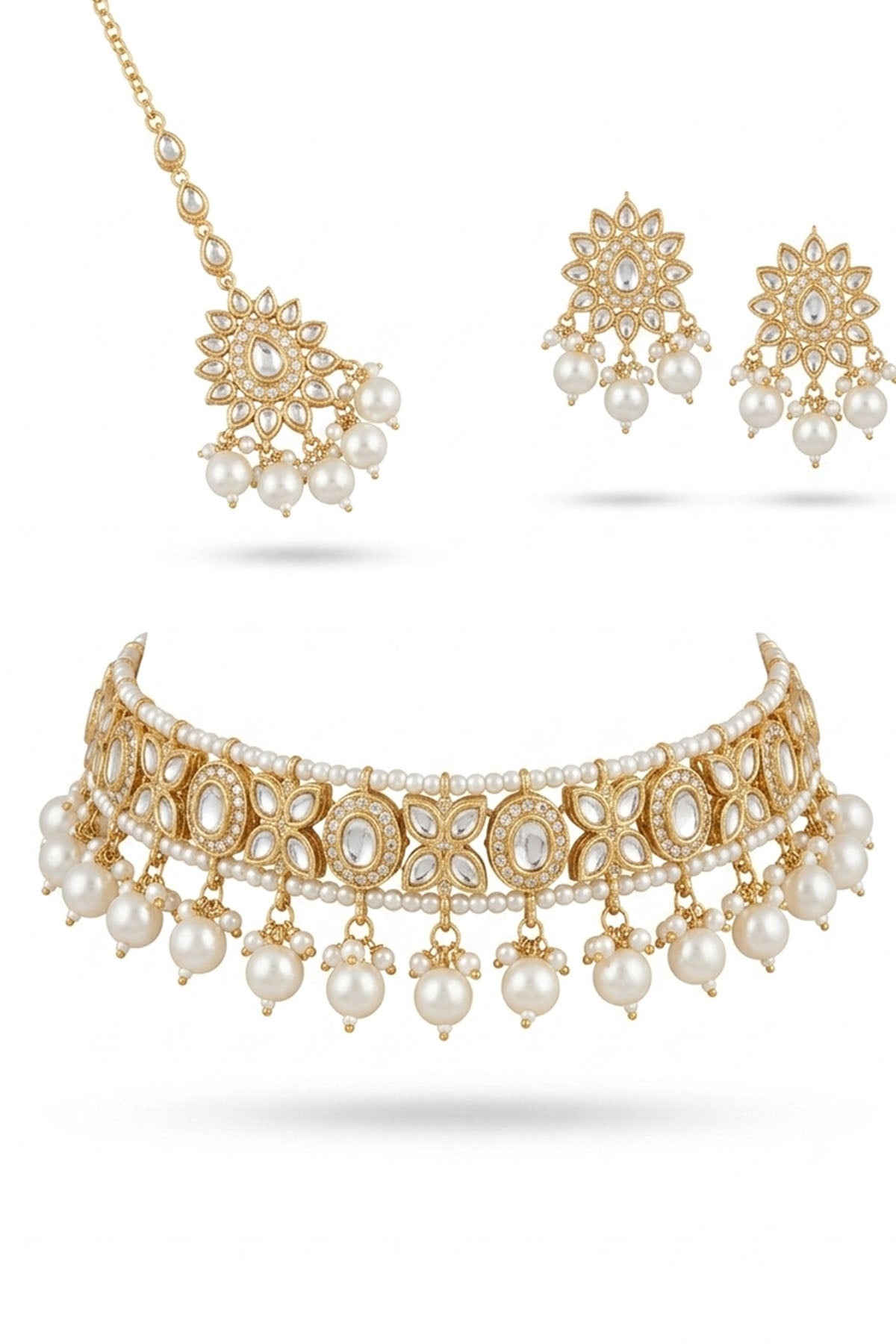 Gold Toned Bridal Jewellery Set