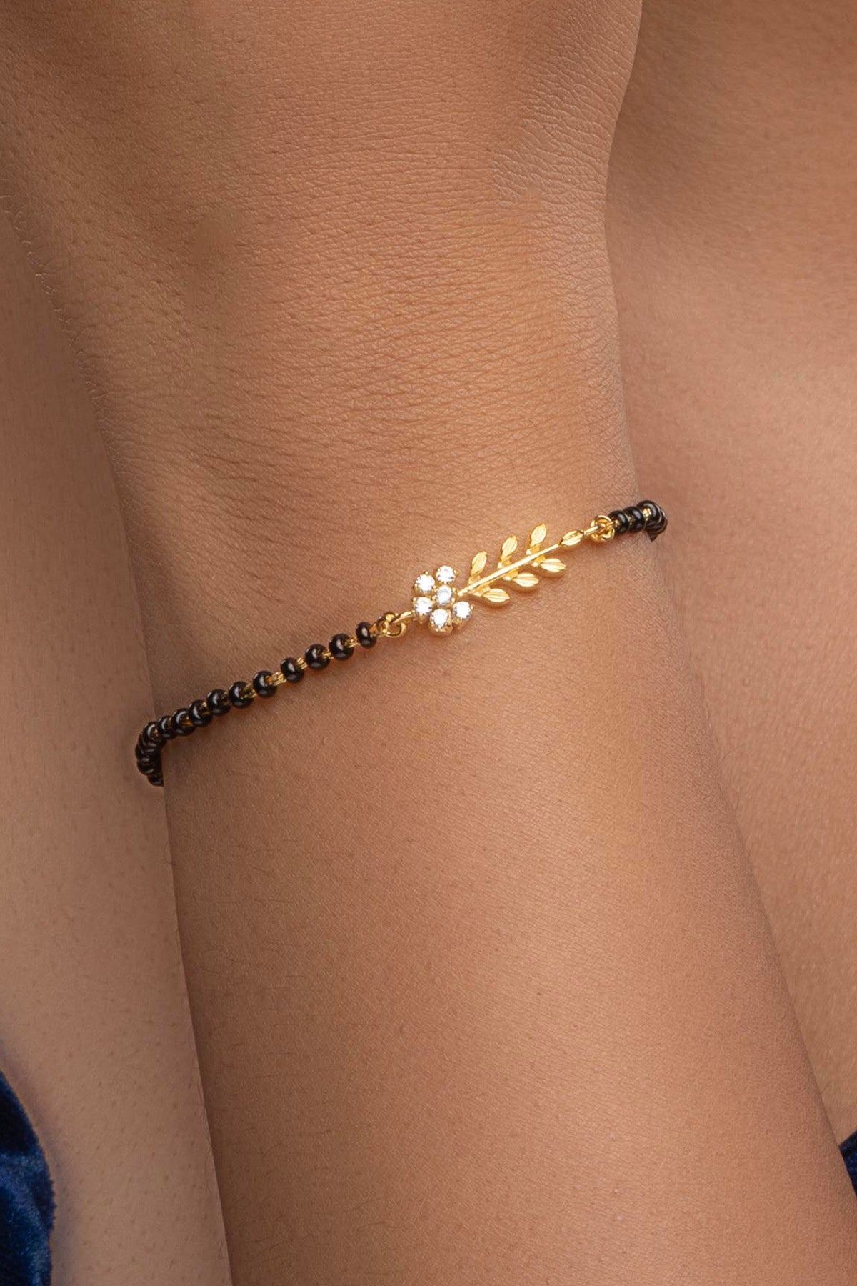 Buy Gold Waterlily Hand Mangalsutra by Sica for women online at ScrollnShops