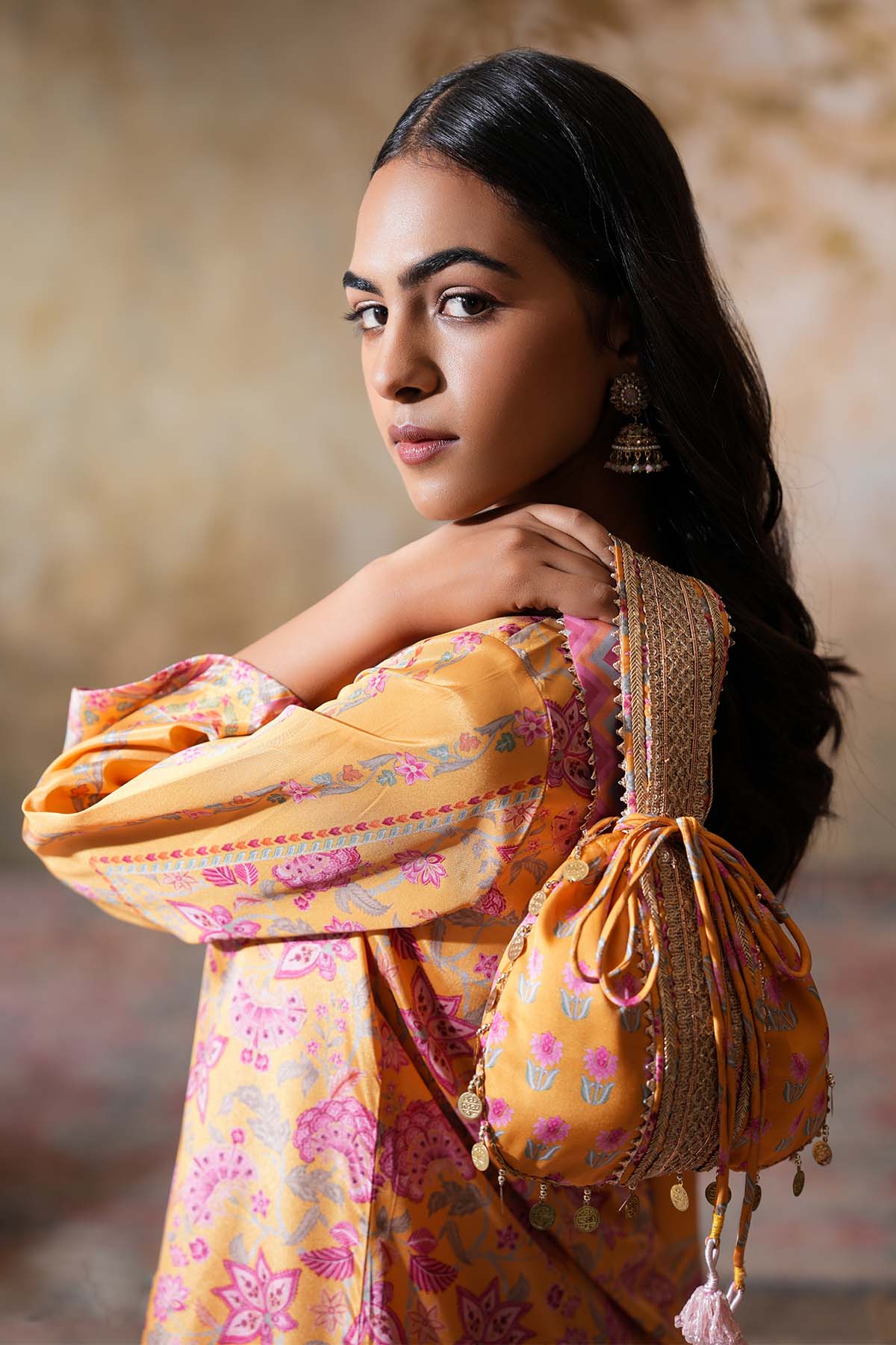 Gold Yellow Gota Work Potli