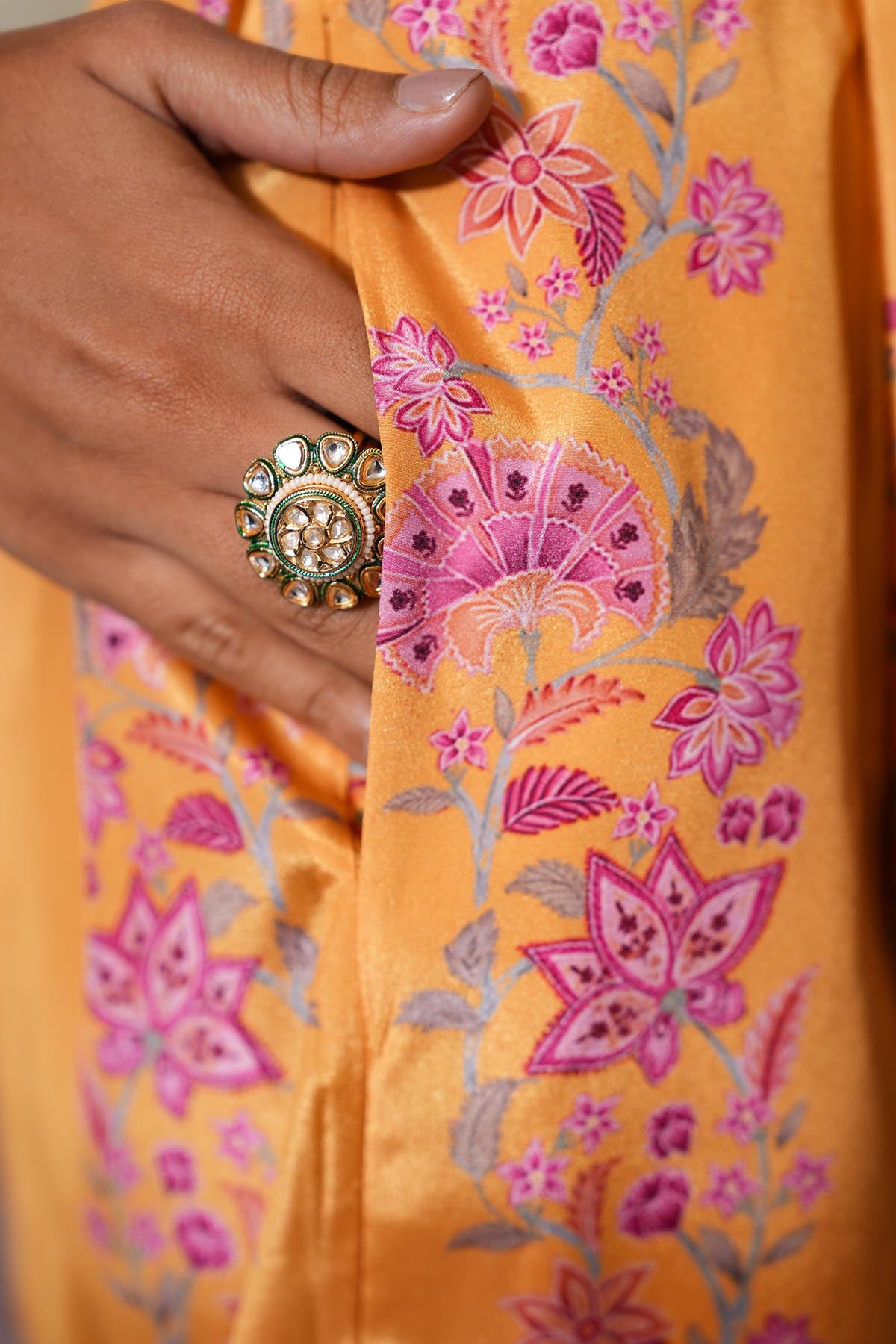 Gold Yellow Printed Co-ord Set