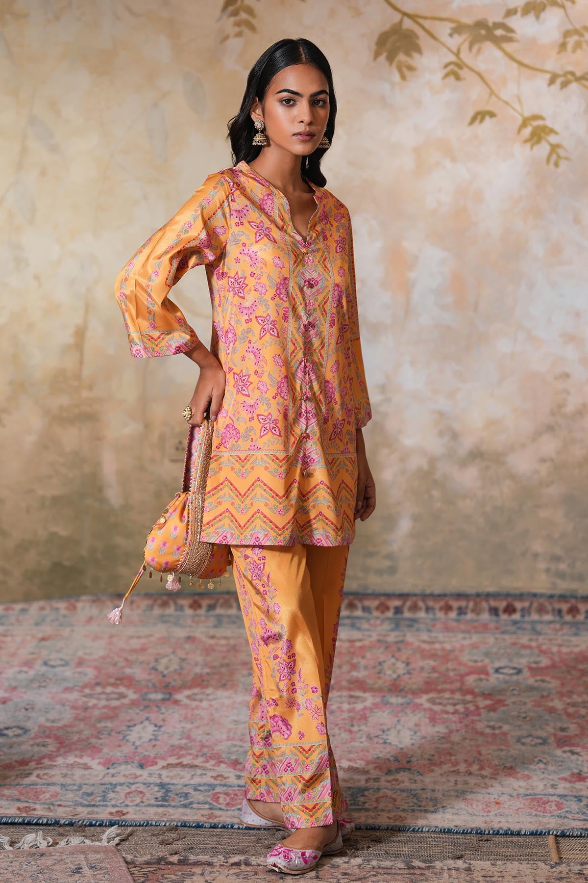 Gold Yellow Printed Co-ord Set