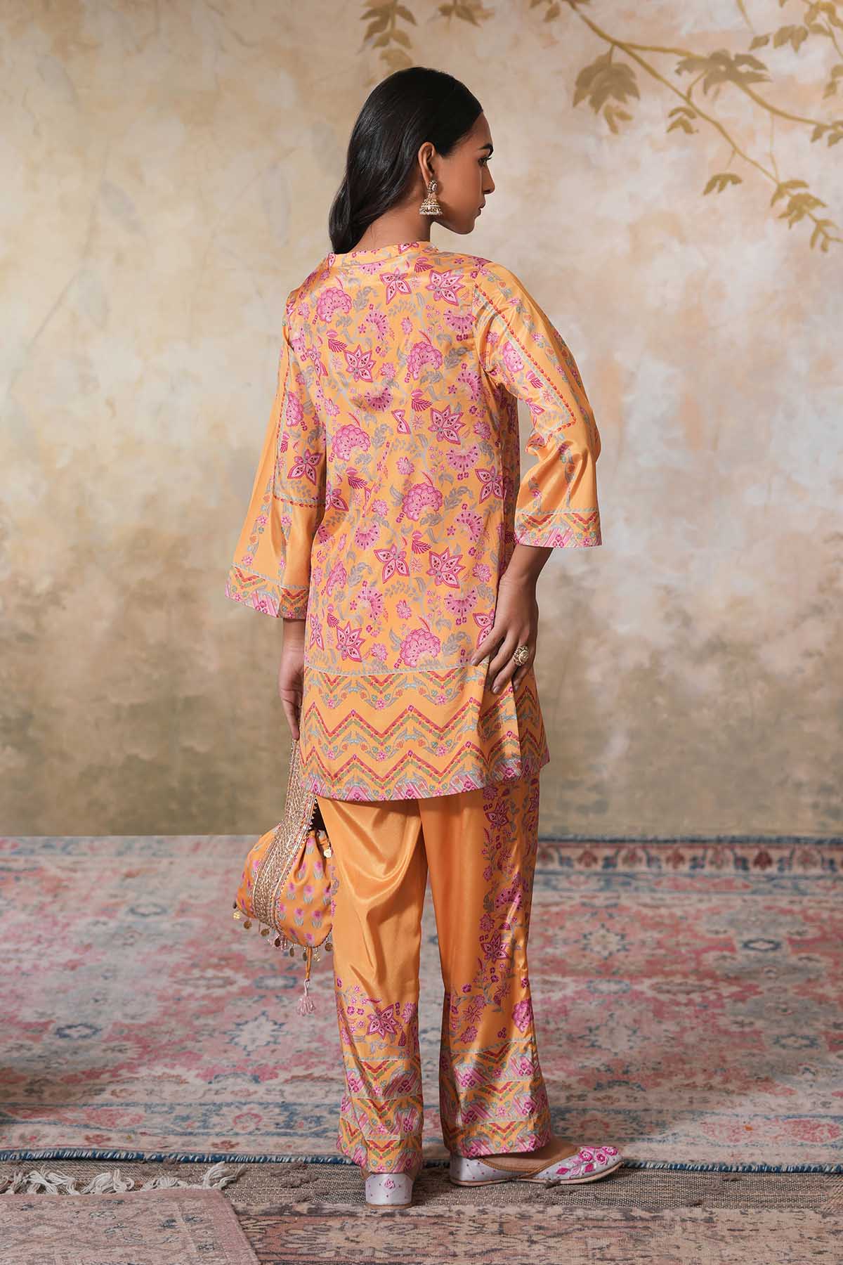 Gold Yellow Printed Co-ord Set