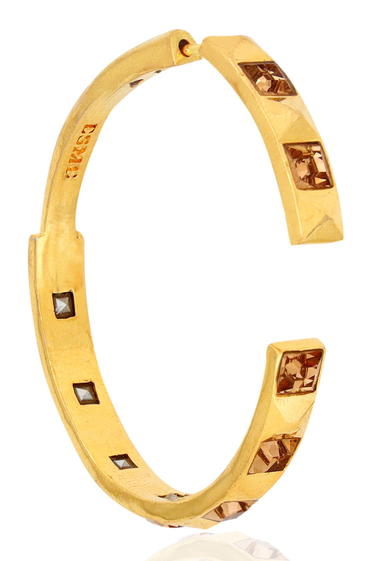 Golden Smoky Quartz Hoops