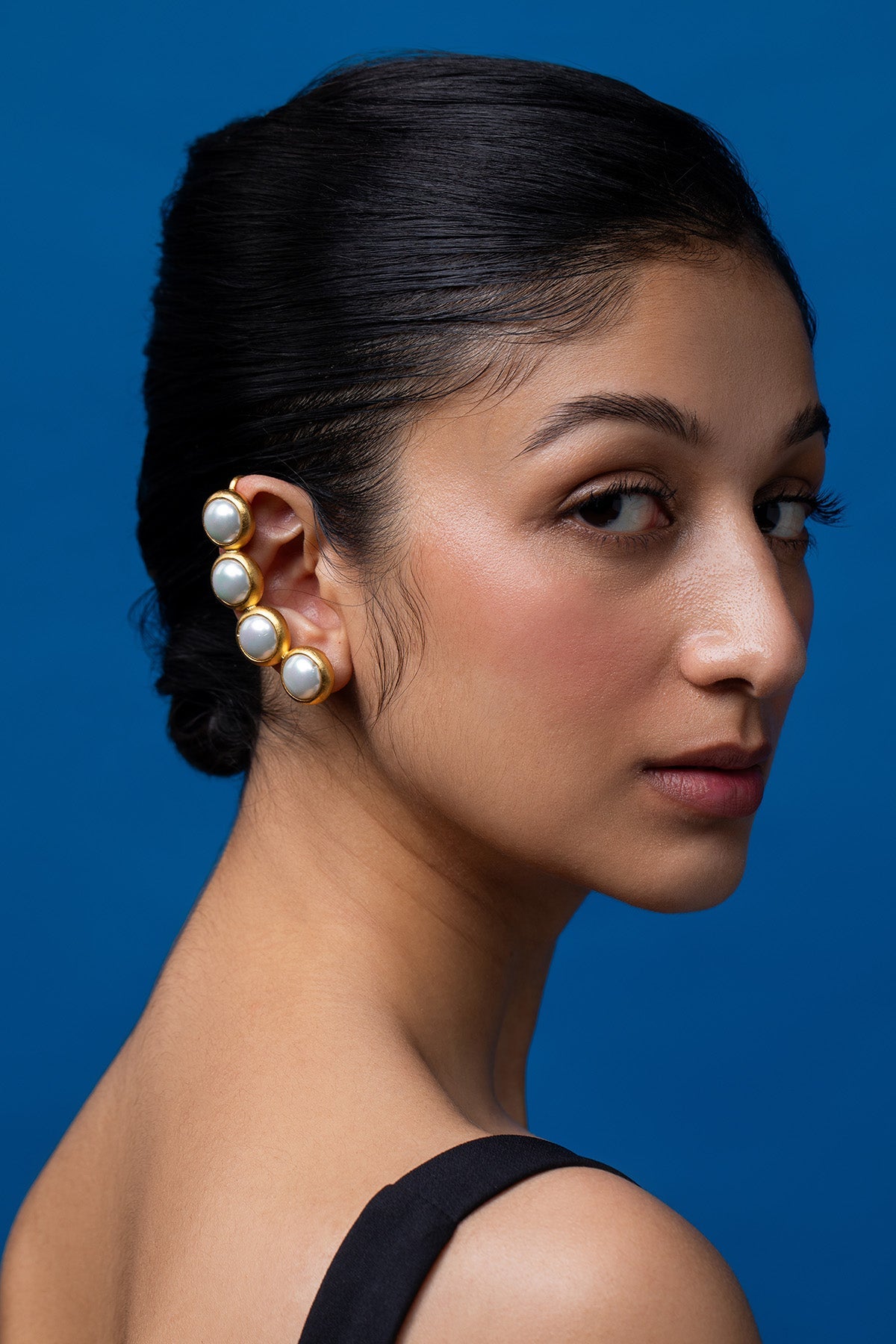 Buy Golden Baroque Pearl Earring for women by Ethnic Andaz online available at scrollnshops