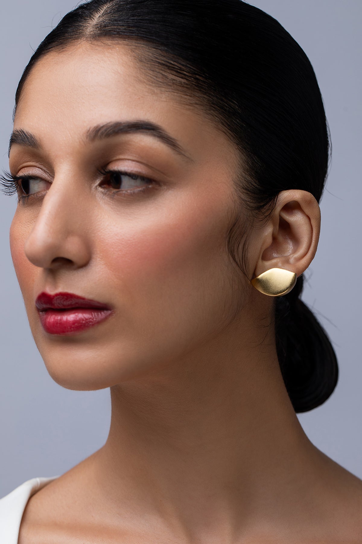 Buy Golden Brass Drip Shape Earring for women by Ethnic Andaz online available at scrollnshops