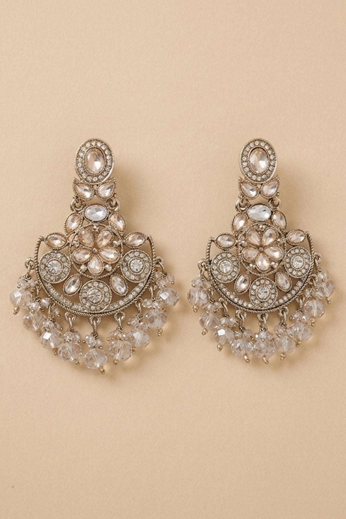 Golden Floral Chandbali Earring