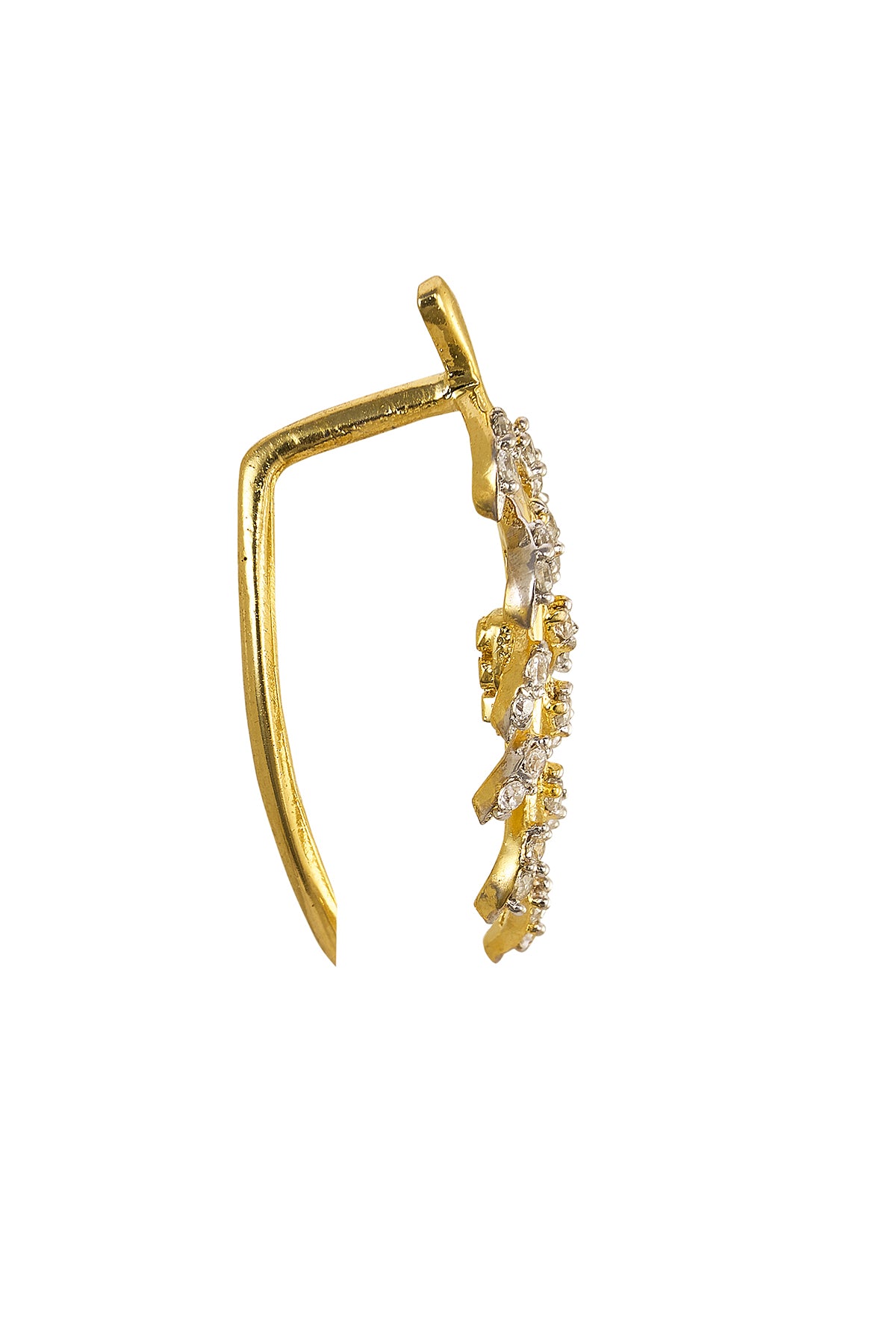 Golden Leaf Diamond Earrings