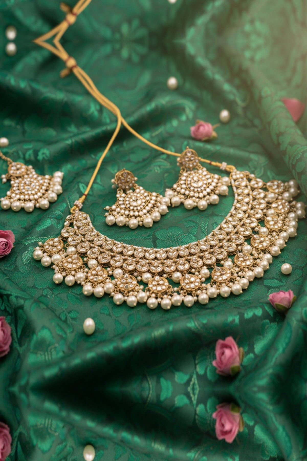 Buy Golden Mix Metal Jewellery Set for women by Inko & Co online available at scrollnshops