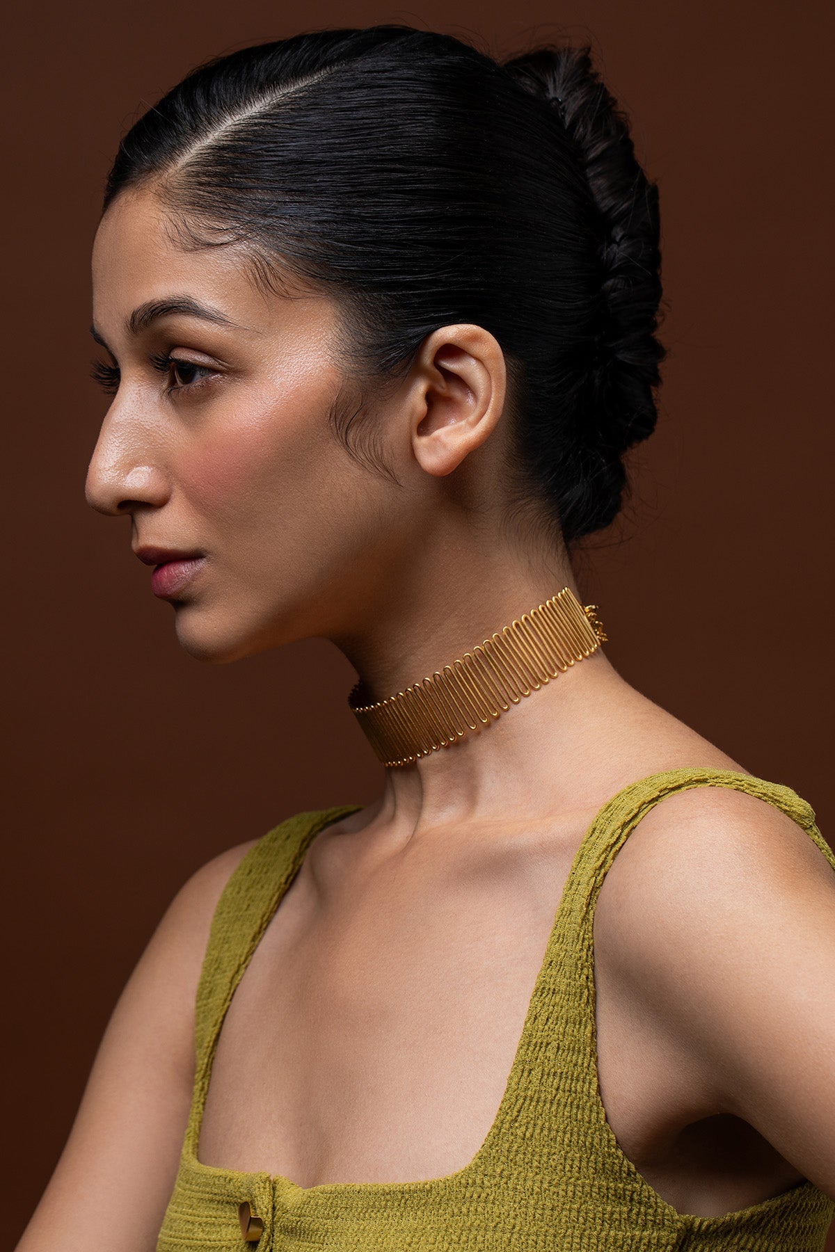 Buy Golden Spiral Meadow Necklace for women by Ethnic Andaz online available at scrollnshops