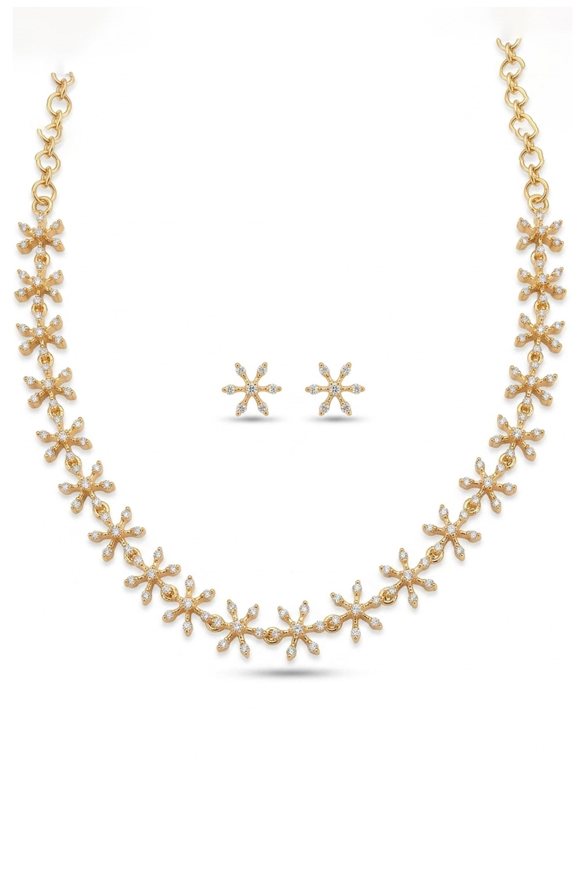 Golden Star Shape Necklace Set
