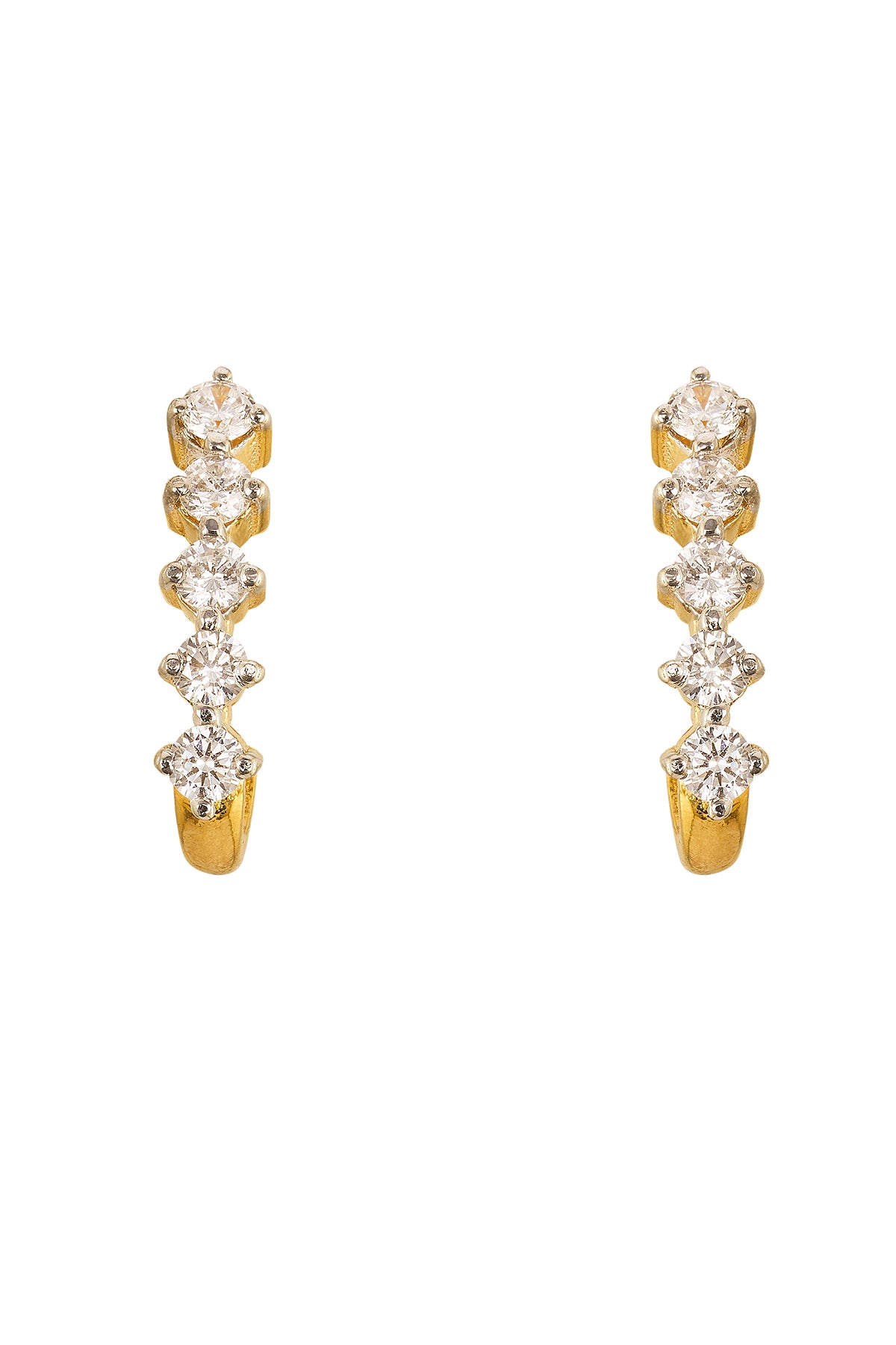 Golden Straight Studs Earrings