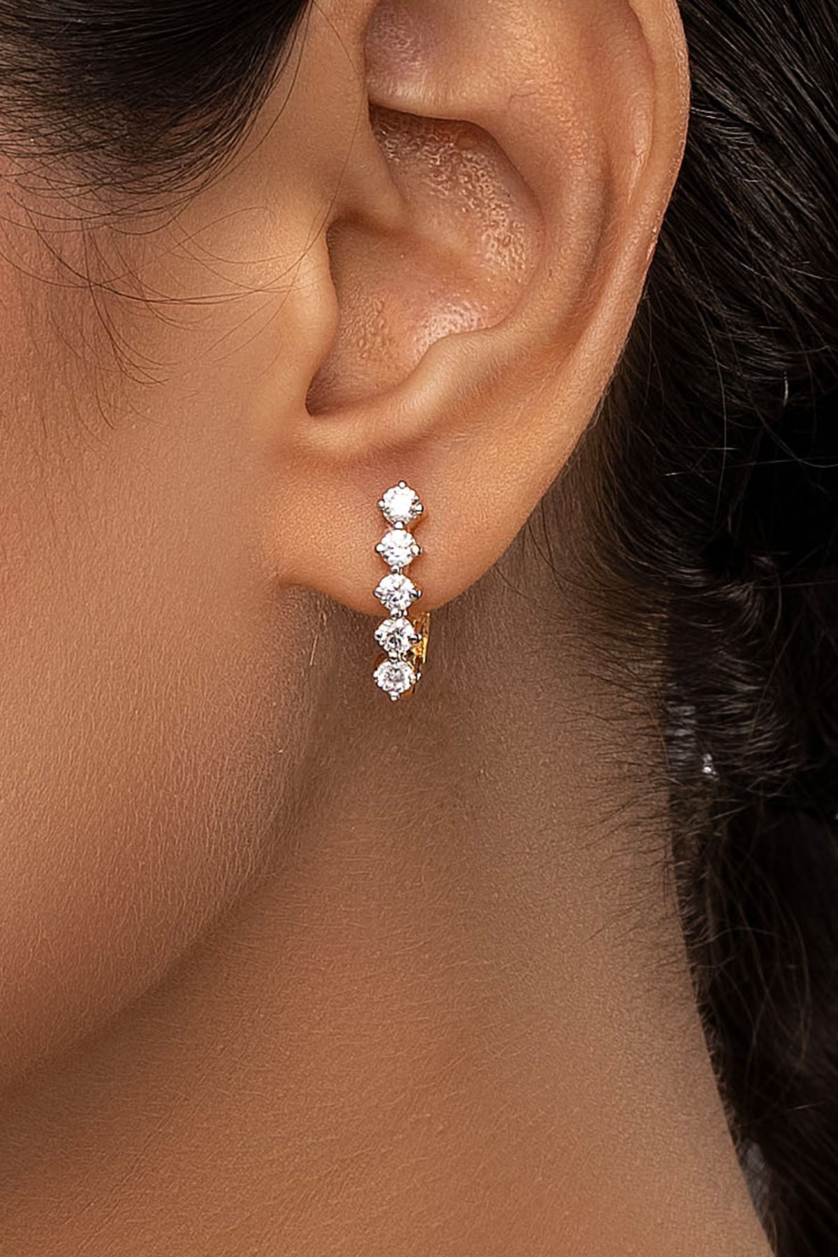 Buy Golden Straight Studs Earrings for women by Sica online available at scrollnshops