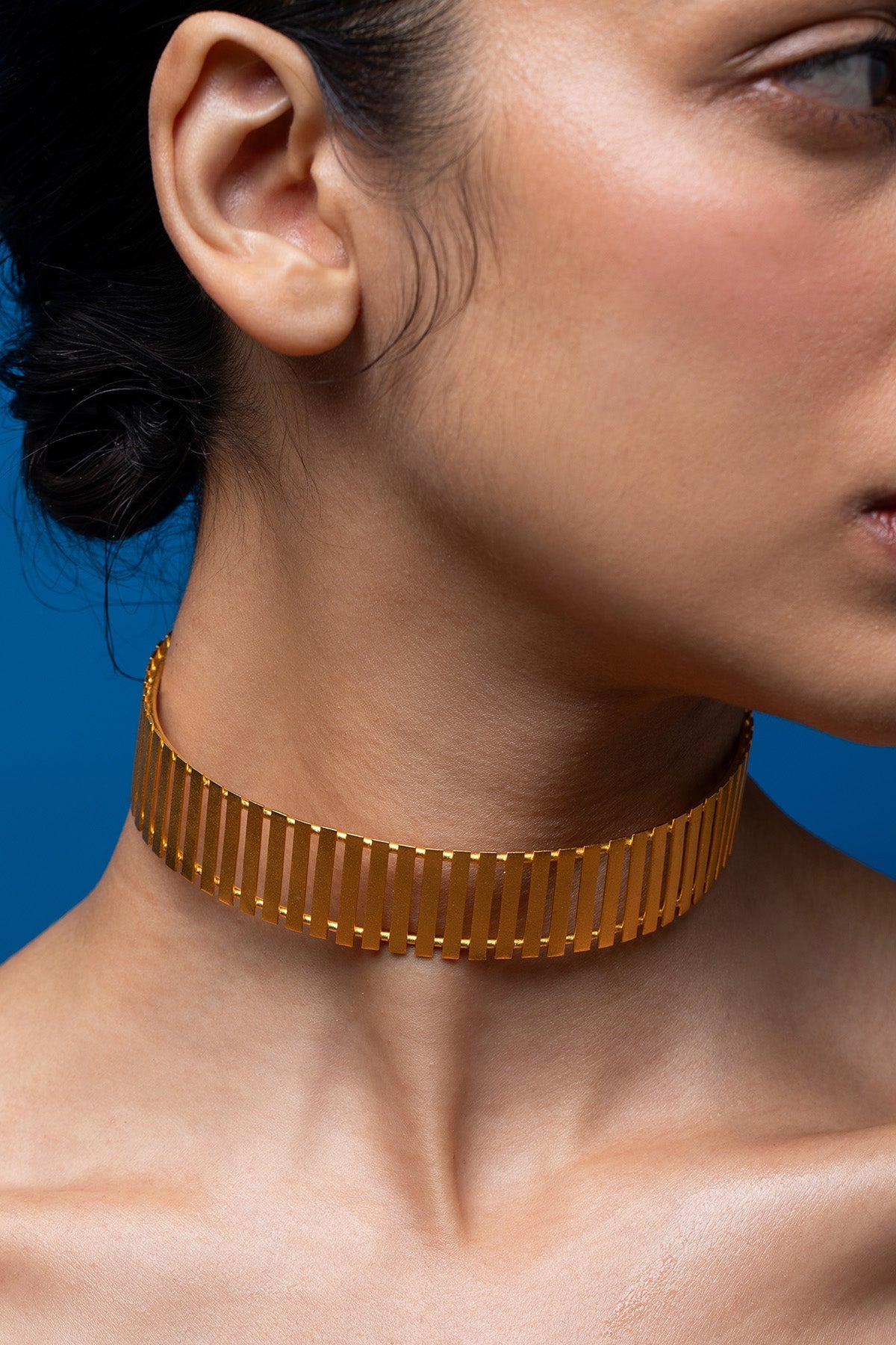 Buy Golden Striped Fence Necklace for women by Ethnic Andaz online available at scrollnshops