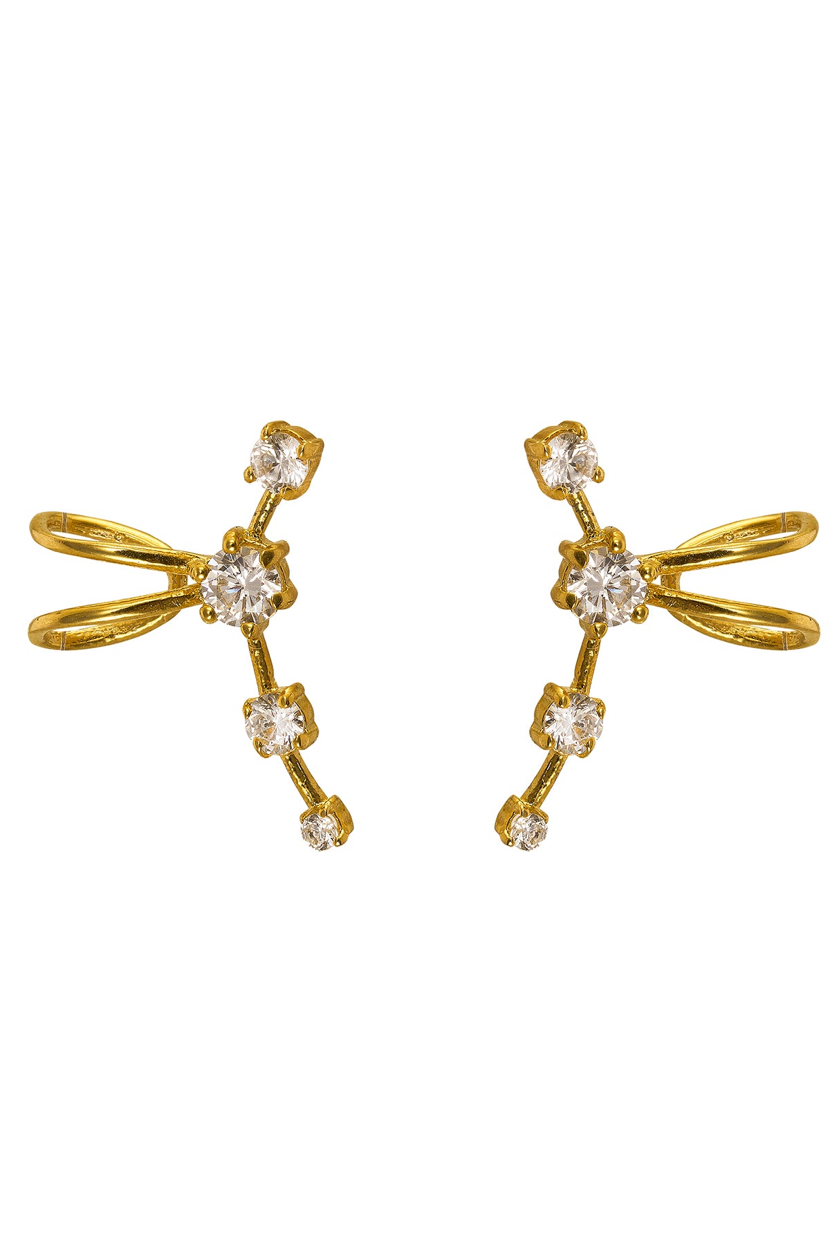 Golden mini 925 Silver Earrings