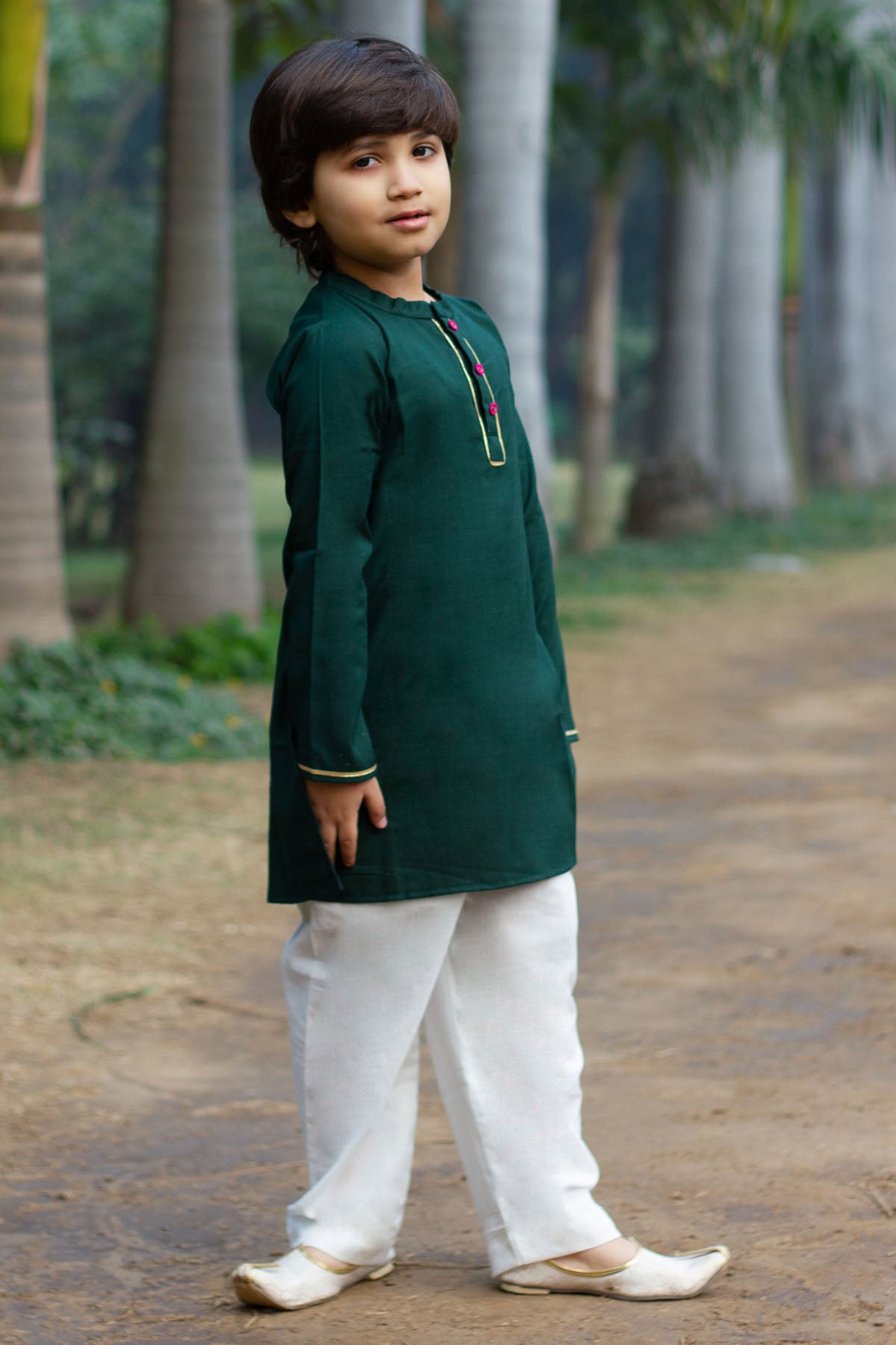 Dark Green Kurta Set