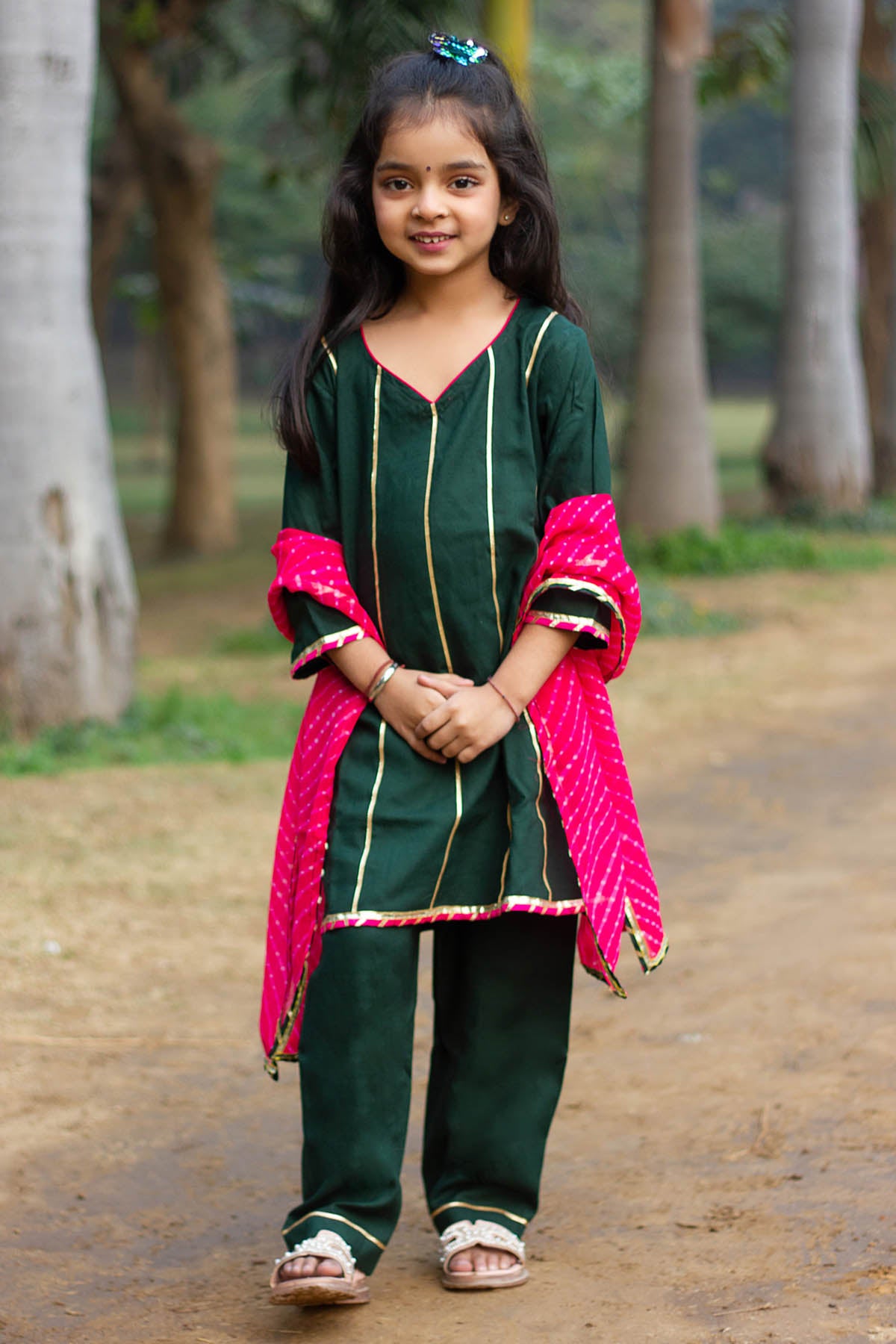 Gota Embroidered Siblings Set