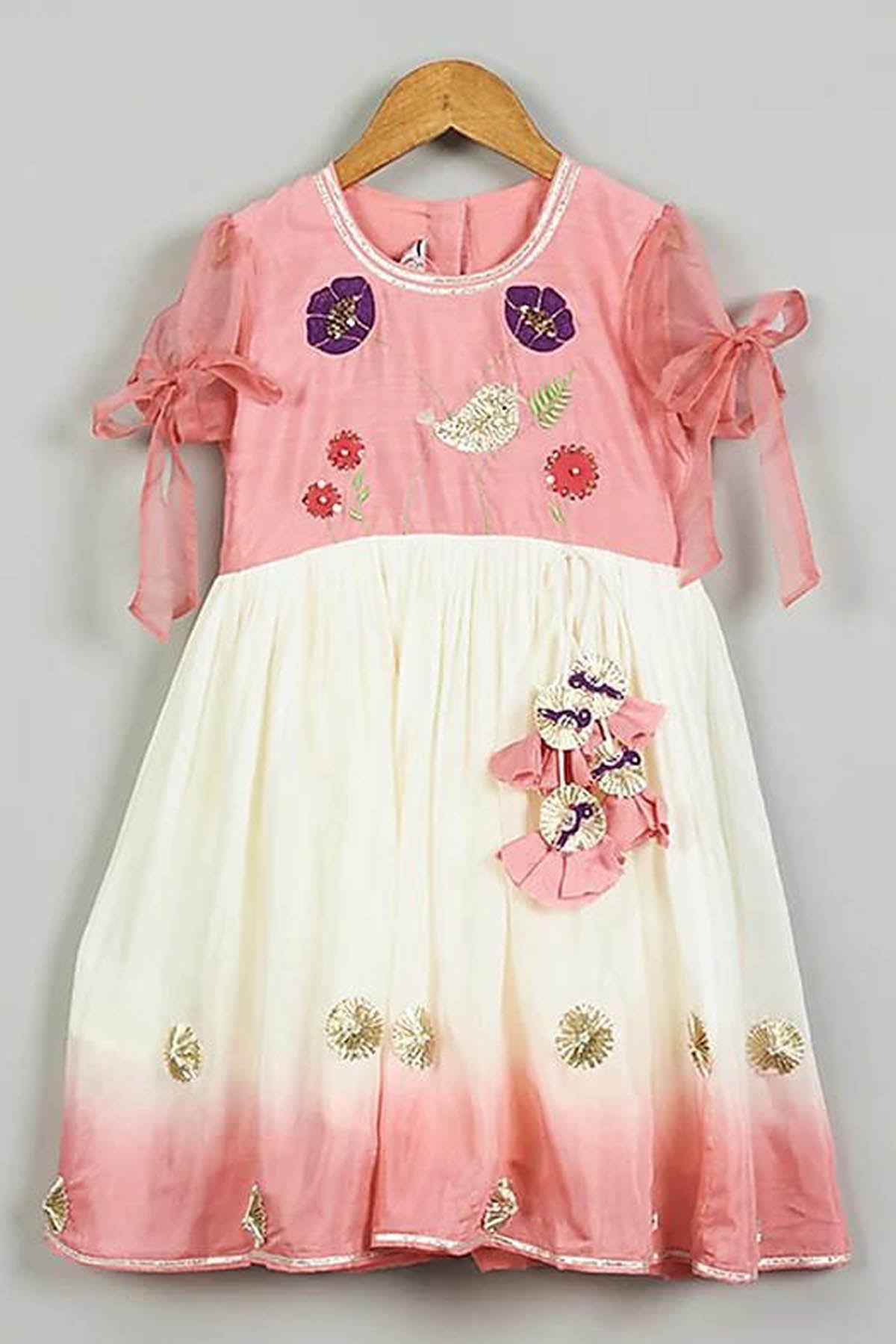 Gota Flower Embellished Dress