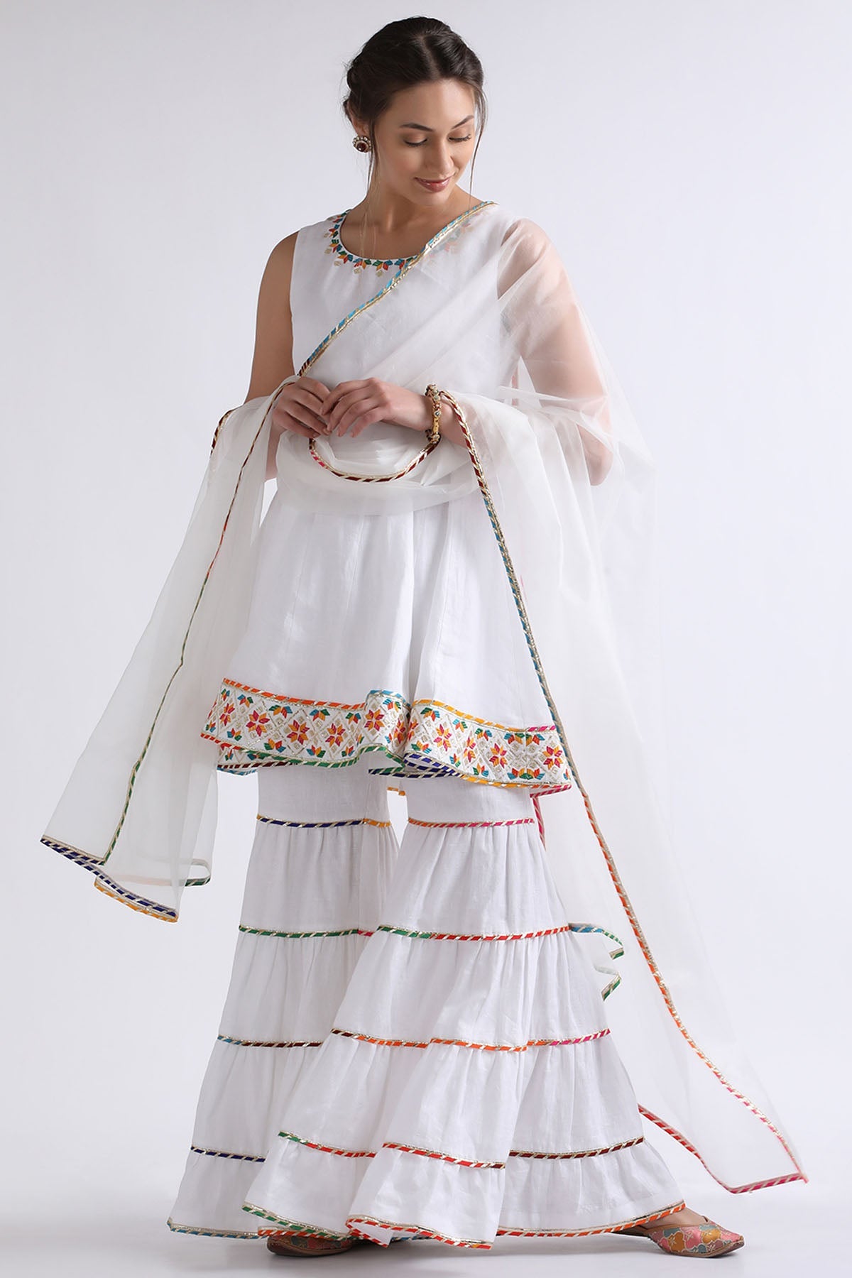 Gota Embroidered Sharara Set