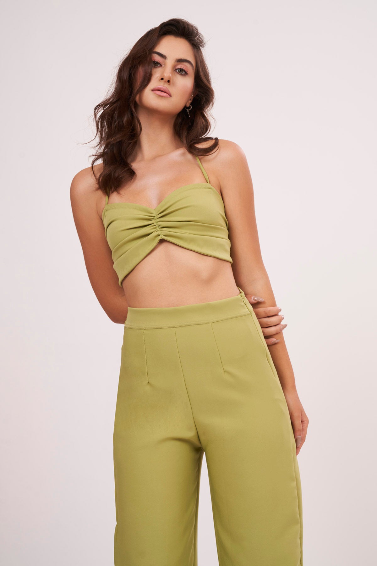 Green Banana Crepe Co-ord Set