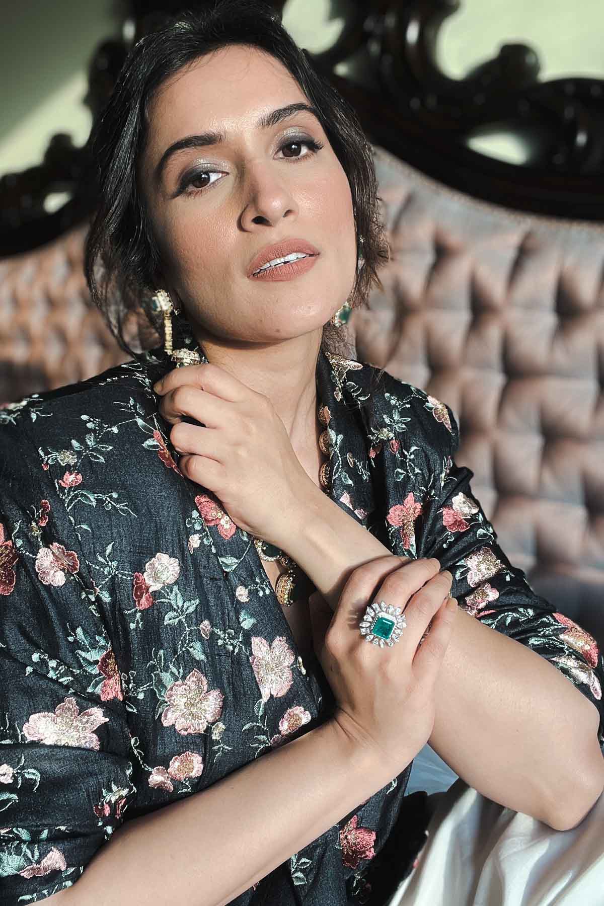 Green Cubic Zirconia Ring