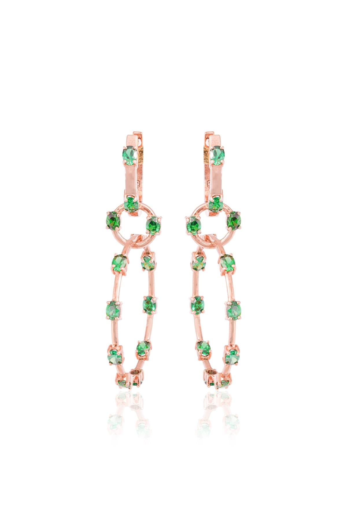 Green Detachable Hoops