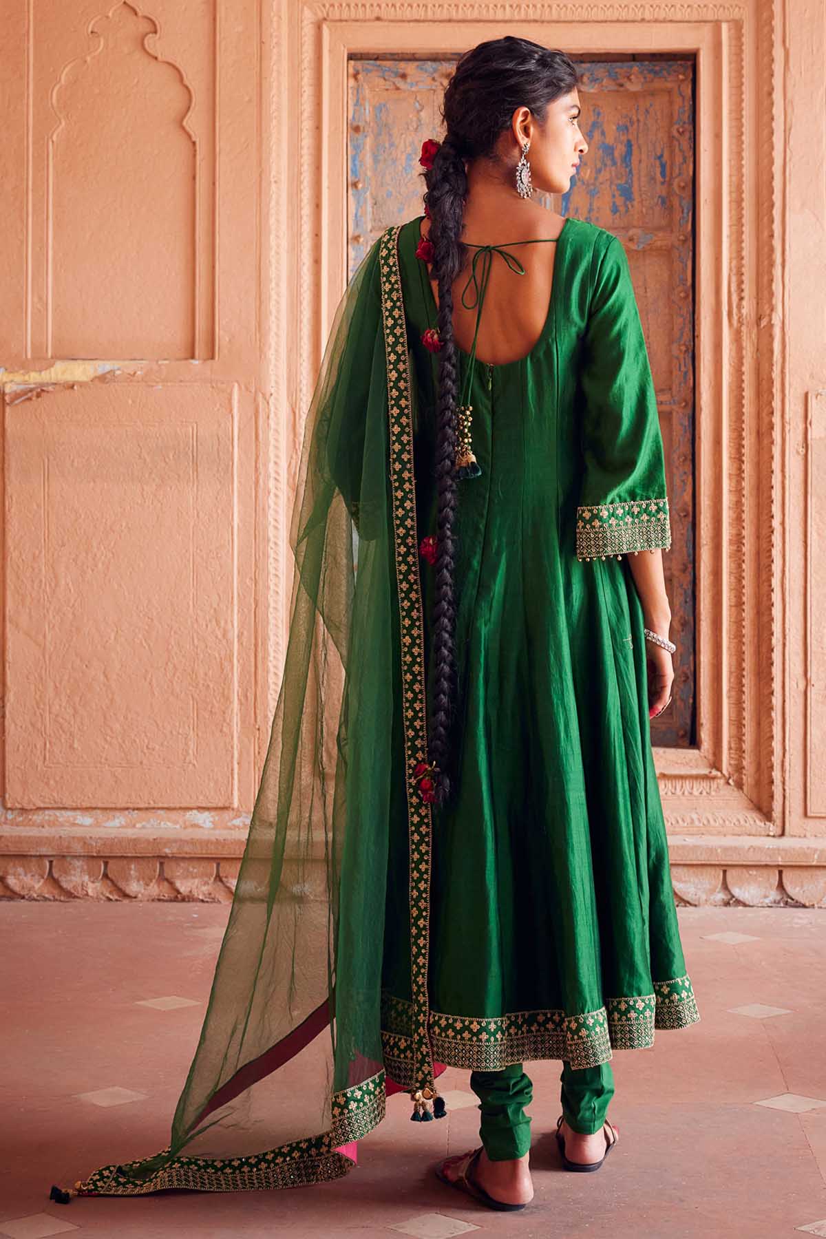 Green Double Piping Kalidar Set