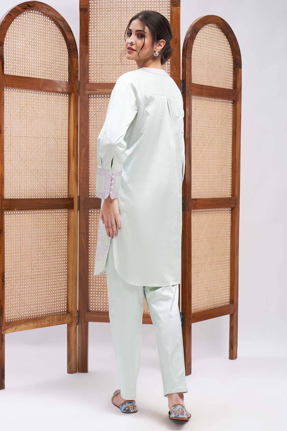 Pastel Embroidered Kurta & Pants