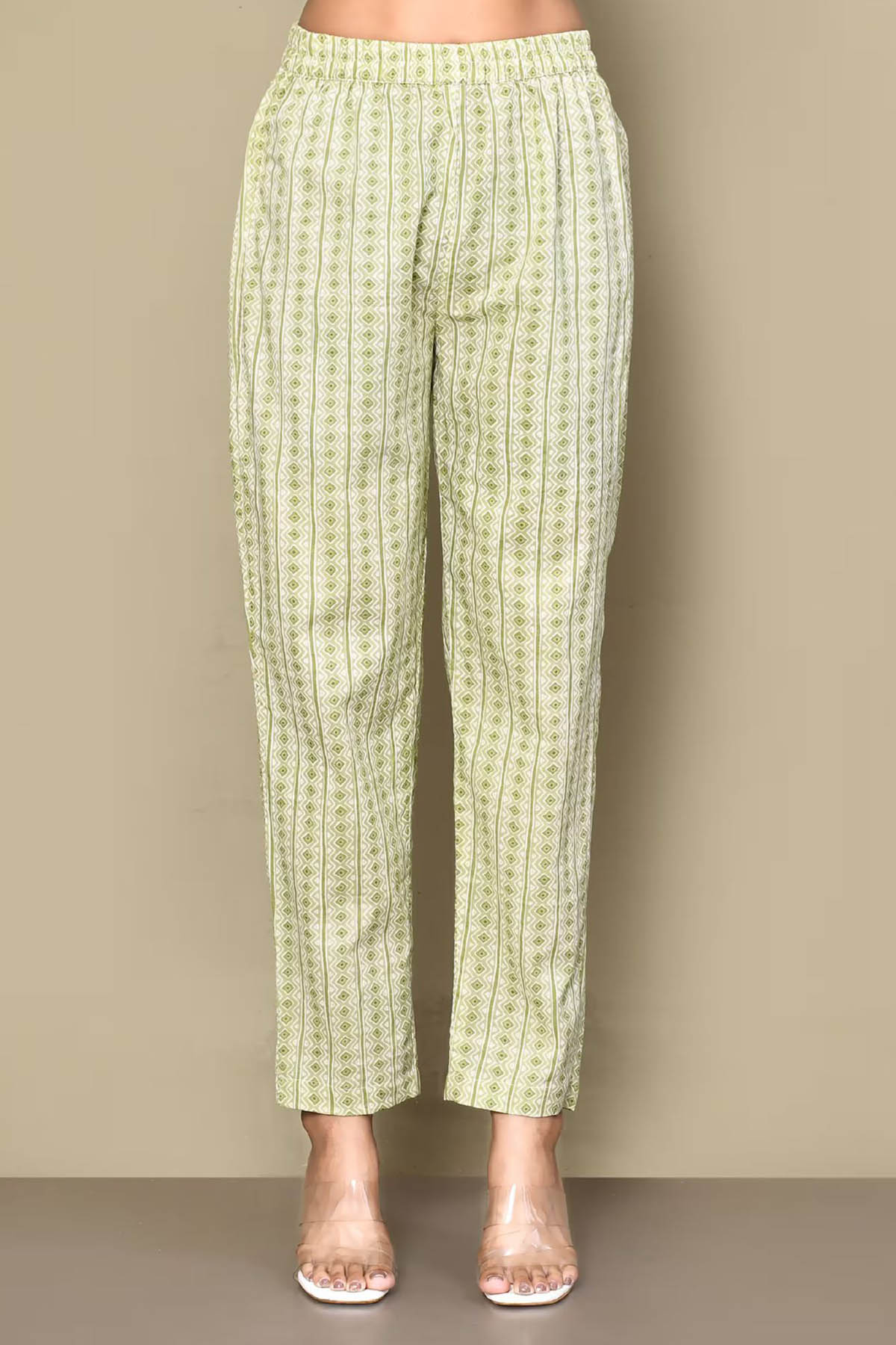 Green Floral Print Kurta Set