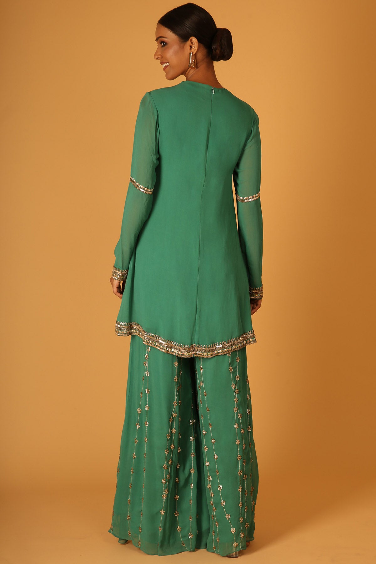 Embroidered Georgette Kurta Set