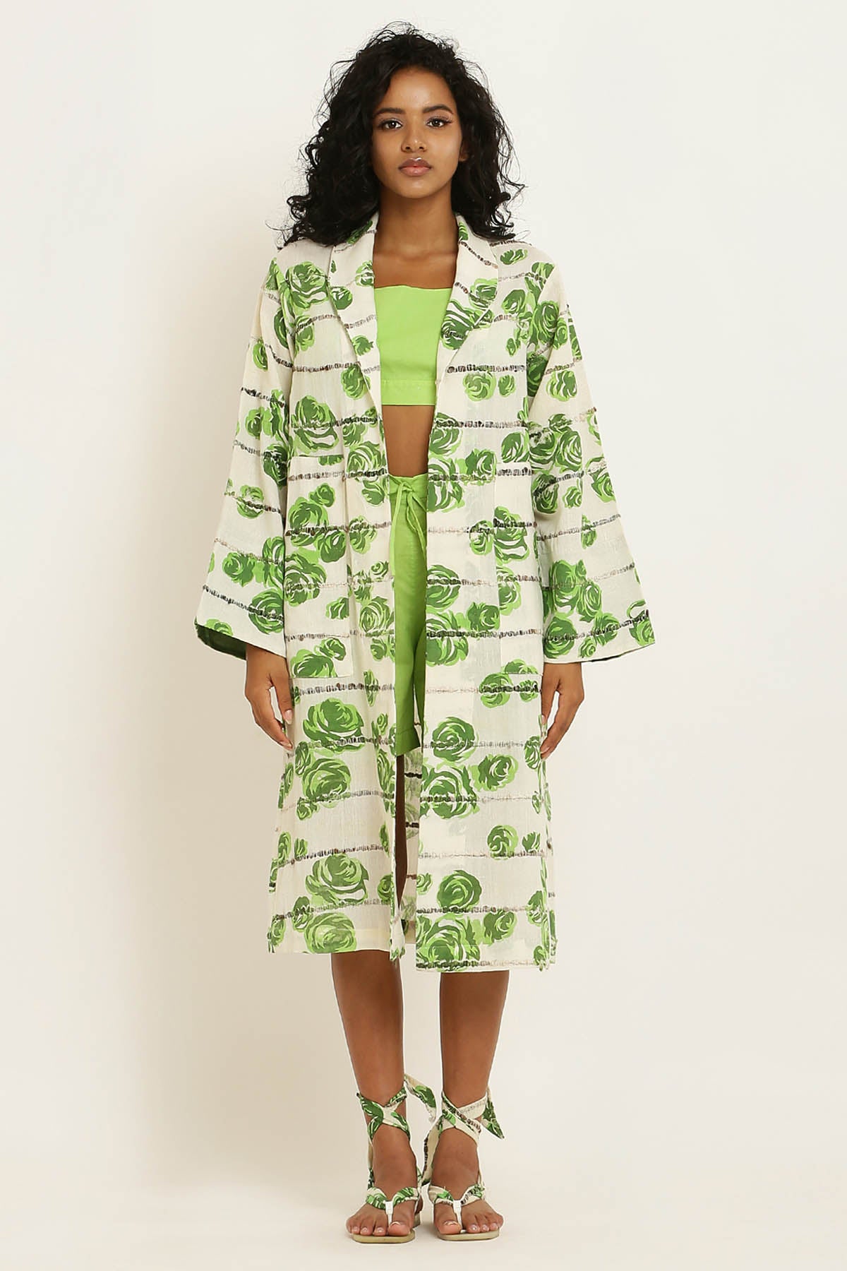 Green Hand Dyed Cotton Bralette