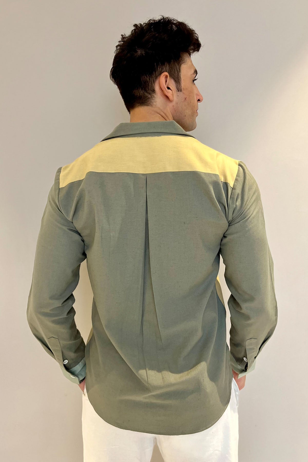 Green Line Colorblock Shirt