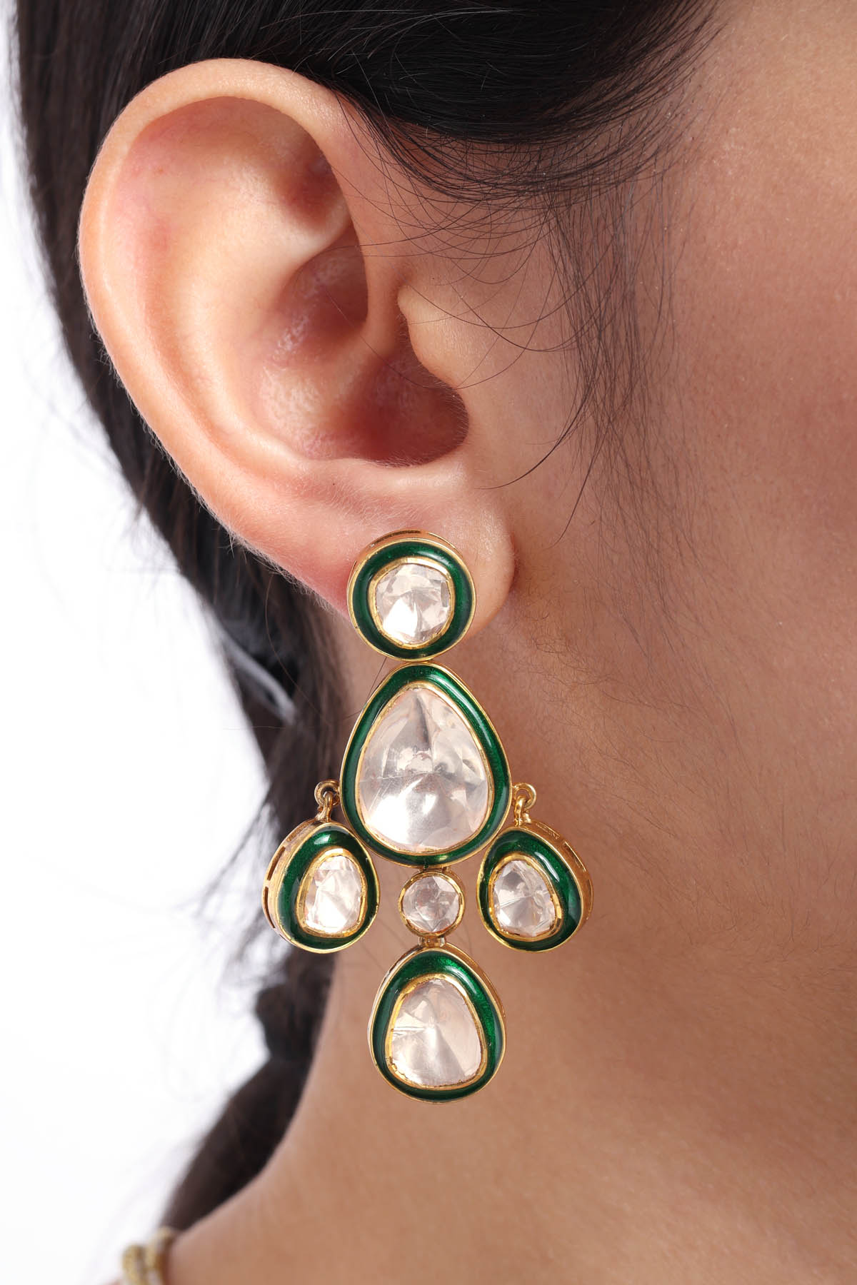 Green Meenakari Necklace Set