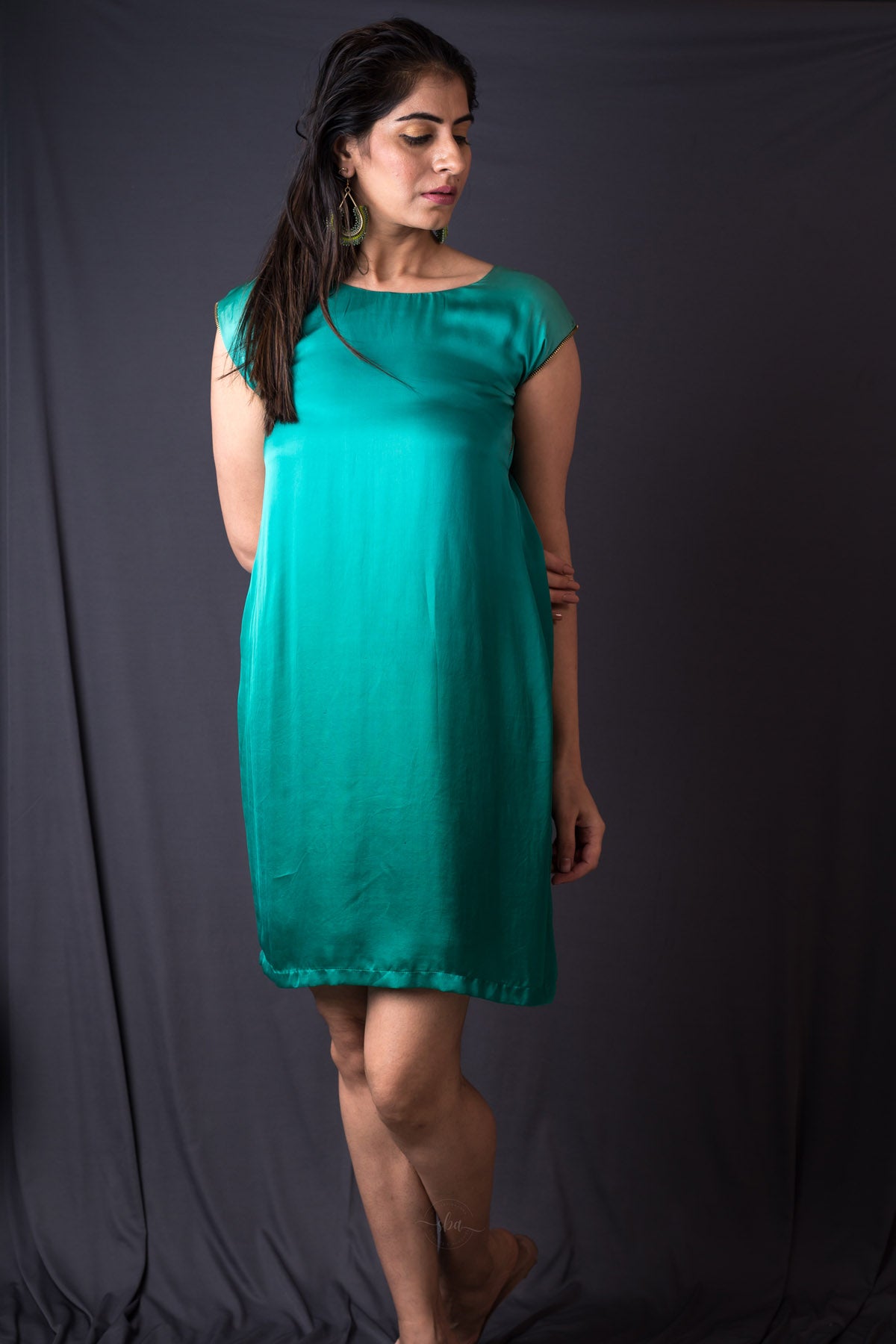 Green Prada Silk Mini Dress