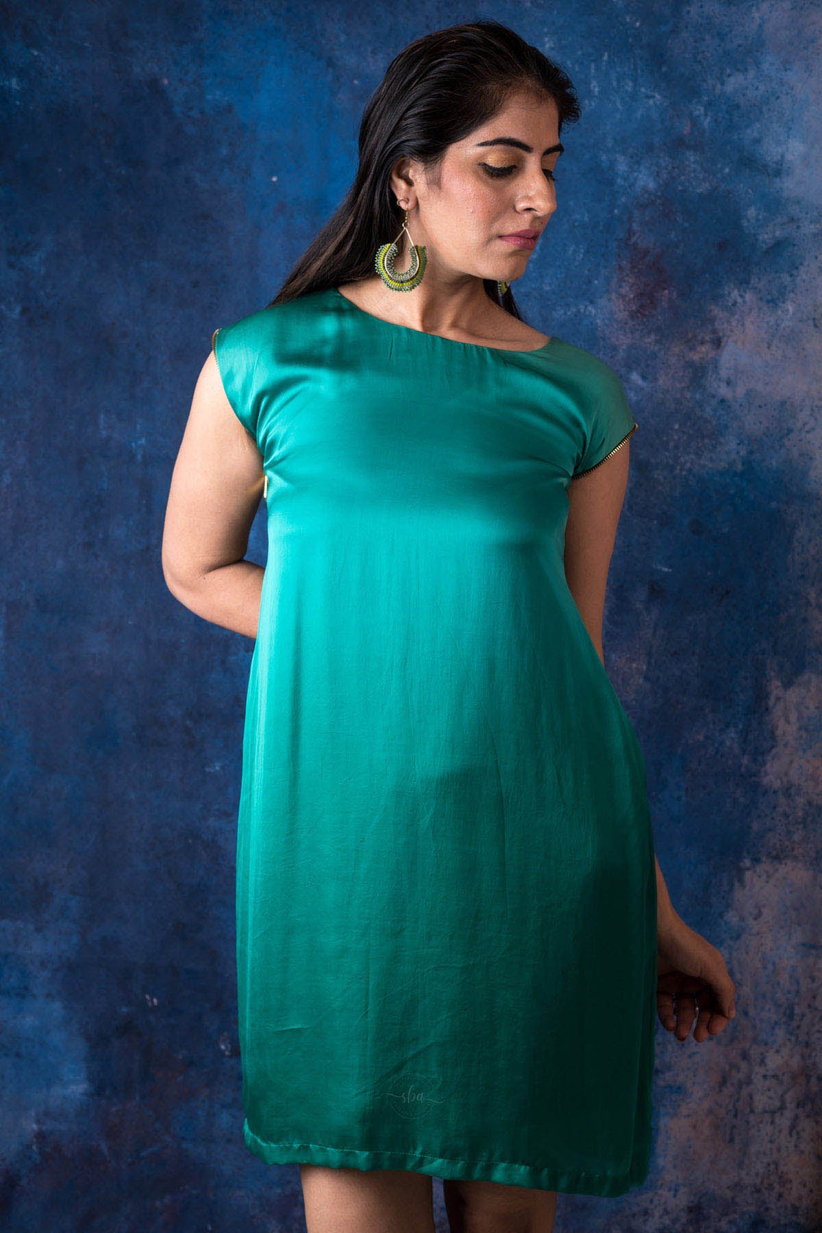 Green Prada Silk Mini Dress