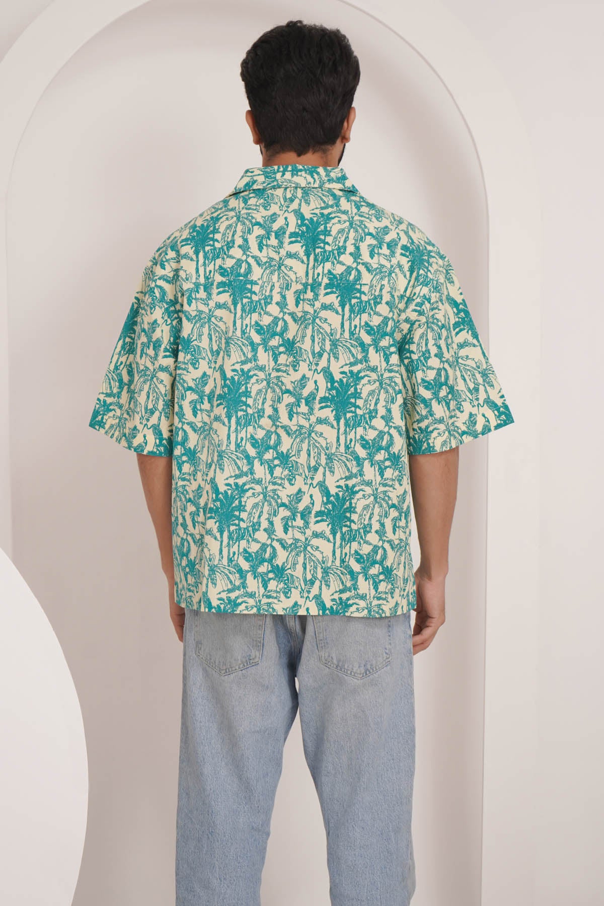 Green Printed Beach Shirt