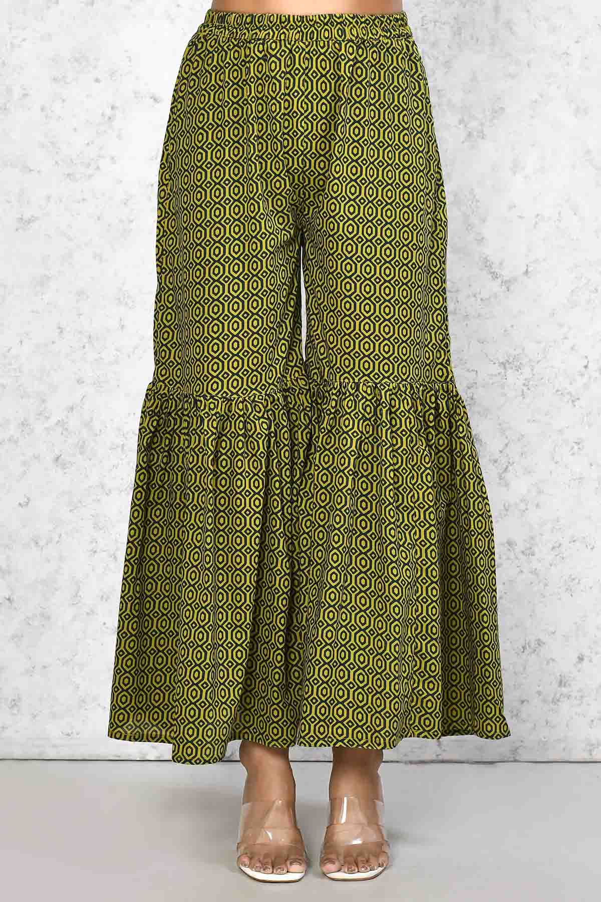 Green Pure Cotton Kurta Set